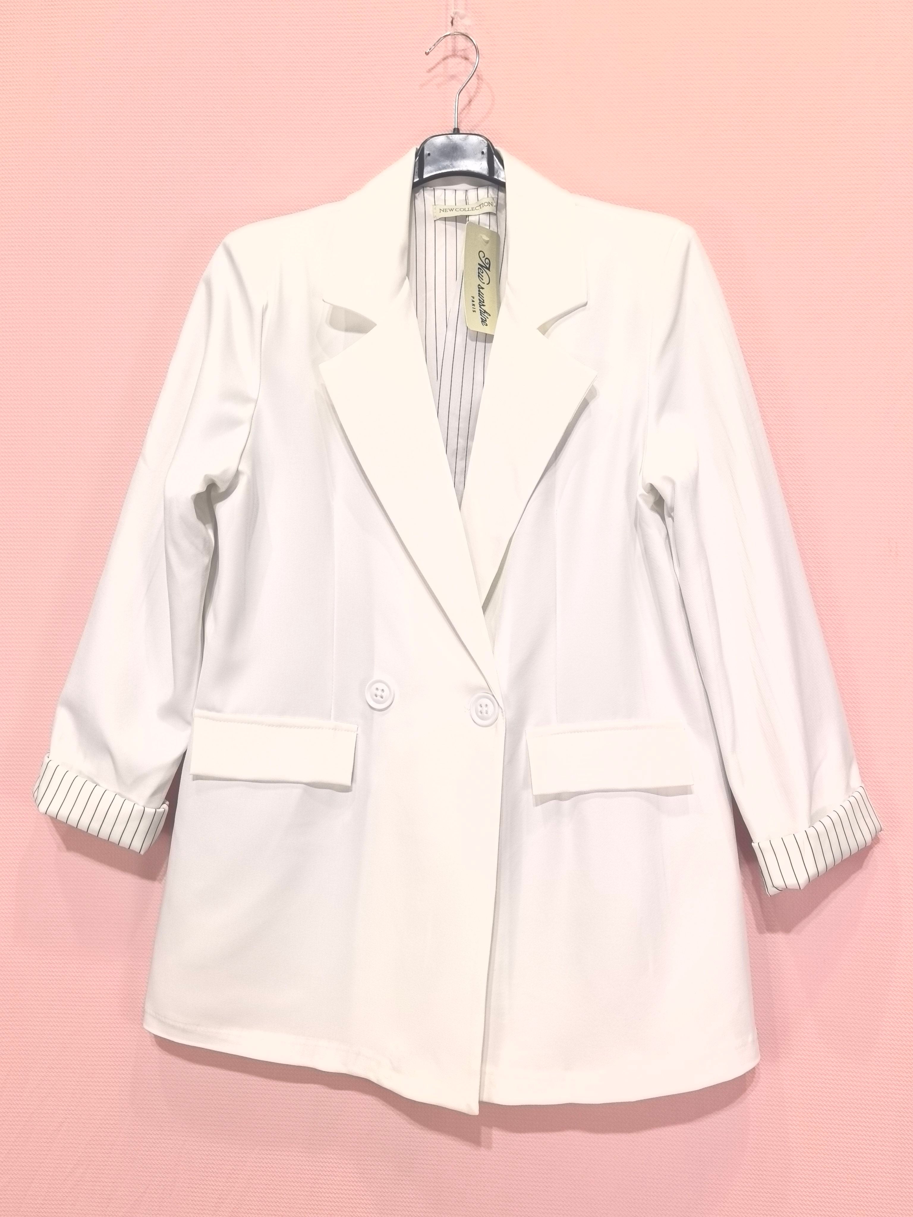 Blazer Avec Boutons Doublure À Rayures (X6)