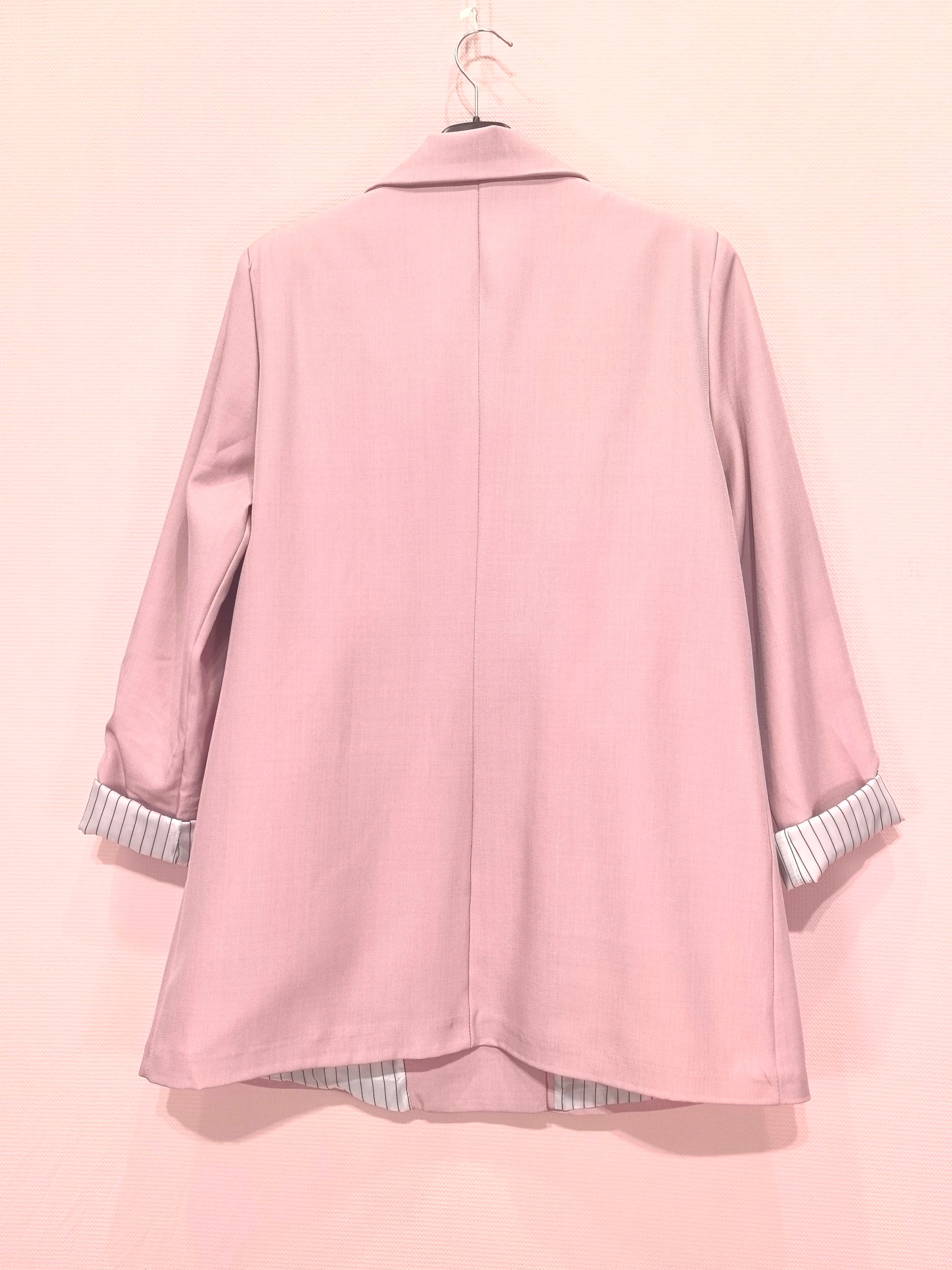 Blazer Avec Boutons Doublure À Rayures (X6)