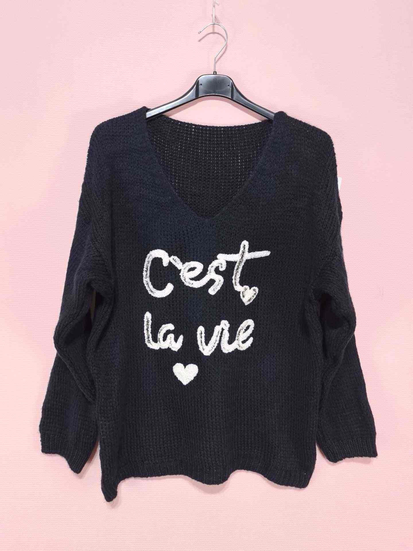 Pull manches longues col v (x6)