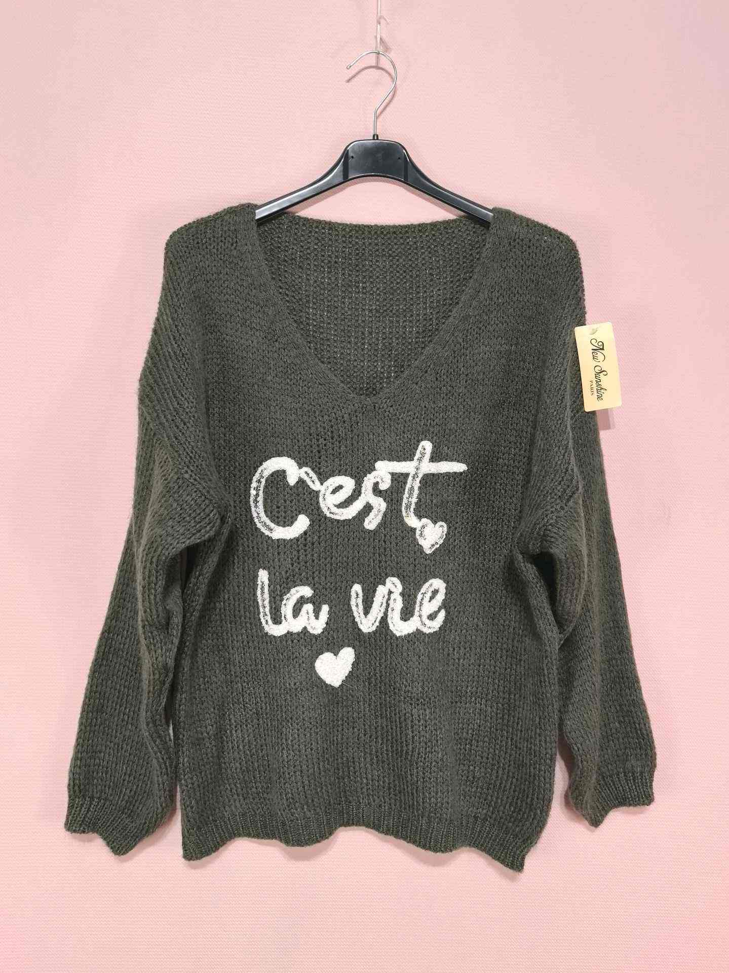 Pull manches longues col v (x6)