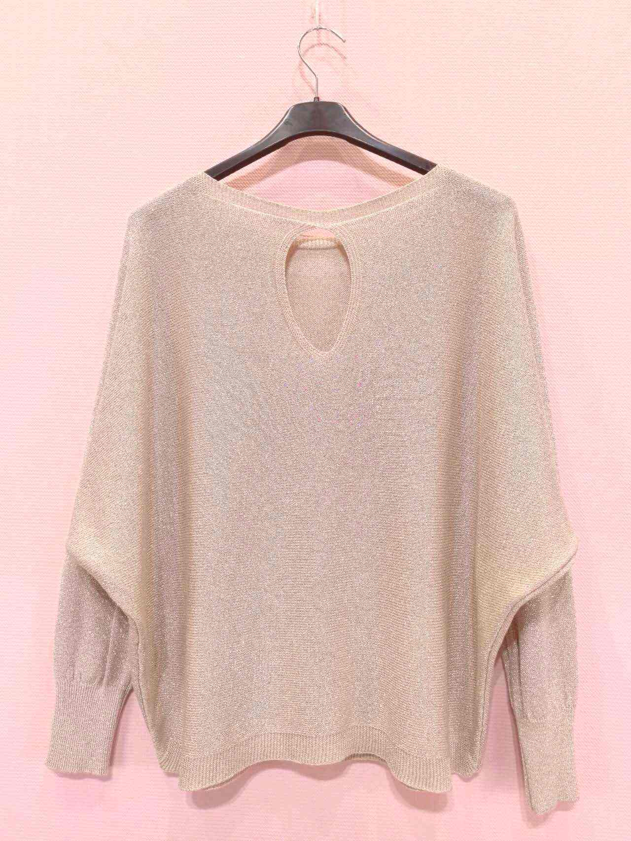 Pull Brillant Manches Chauve Souris(×8)