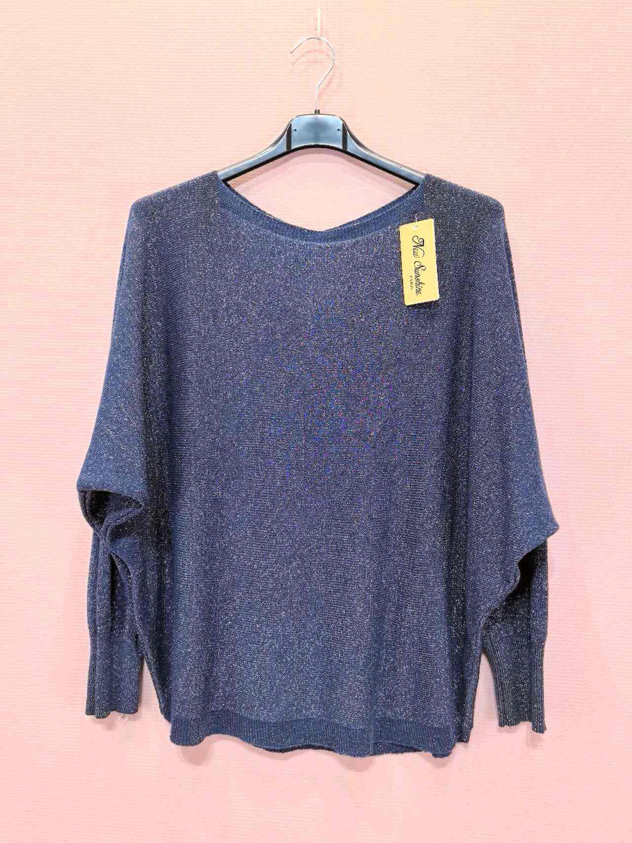 Pull Brillant Manches Chauve Souris(×8)