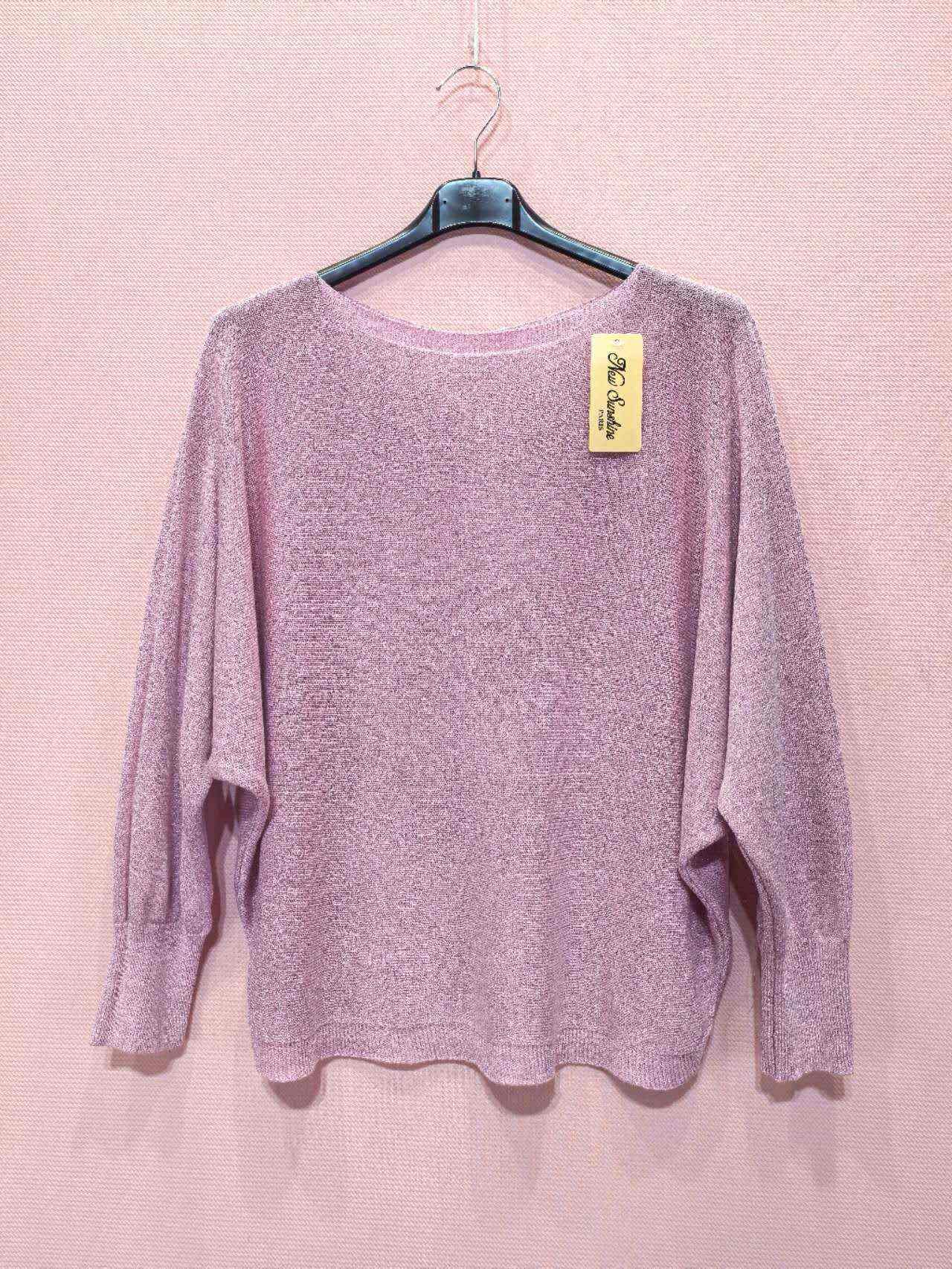 Pull Brillant Manches Chauve Souris(×8)