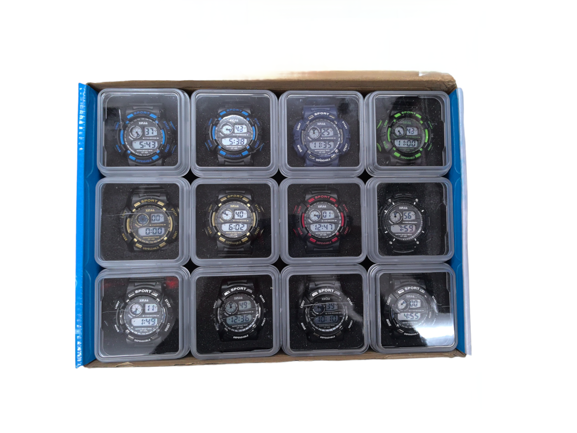 LOT DE 12 -  montres sport homme   ( x12)