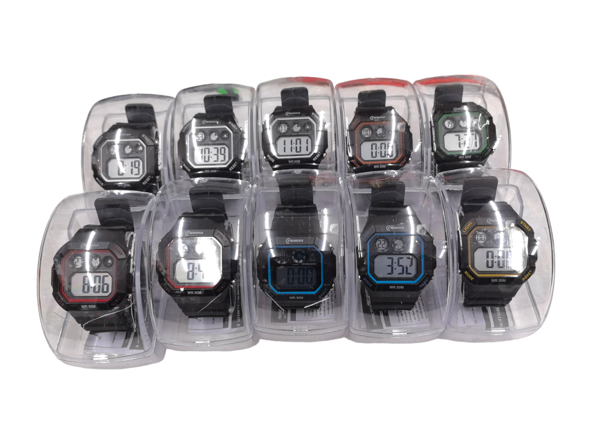 LOT DE 10 -  montres sport homme   ( x10)