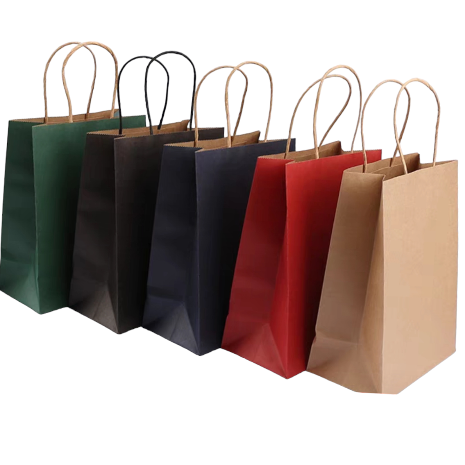 LOT DE 120 -Sacs papier kraft /16*8*22cm (couleurs mélangées)