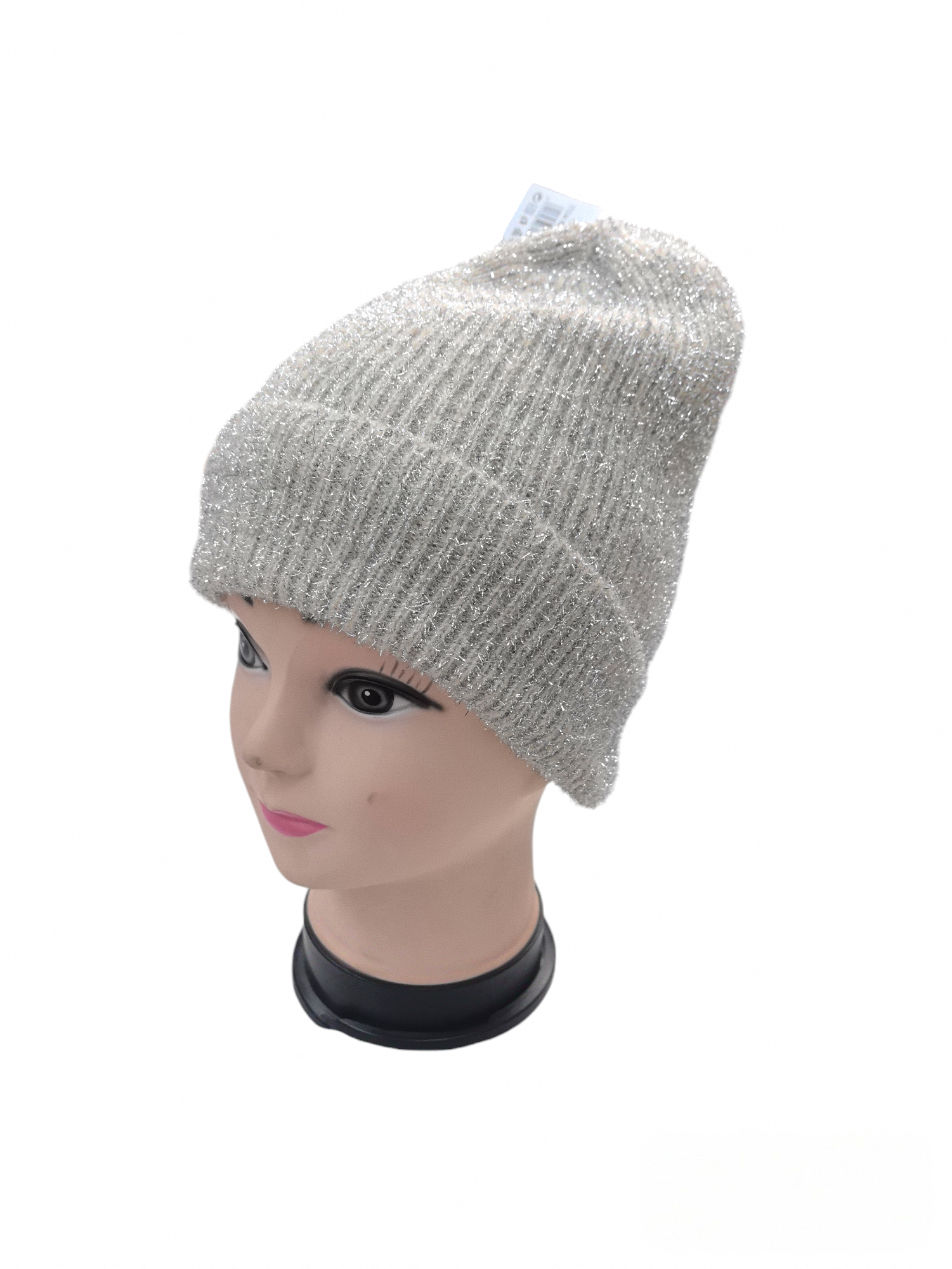 bonnet femme tricoté fil d'argent(x12)#11