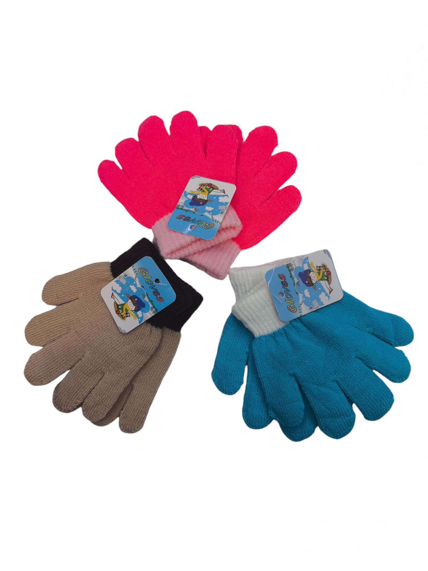 Gants enfant Deux couleurs(x12) E21