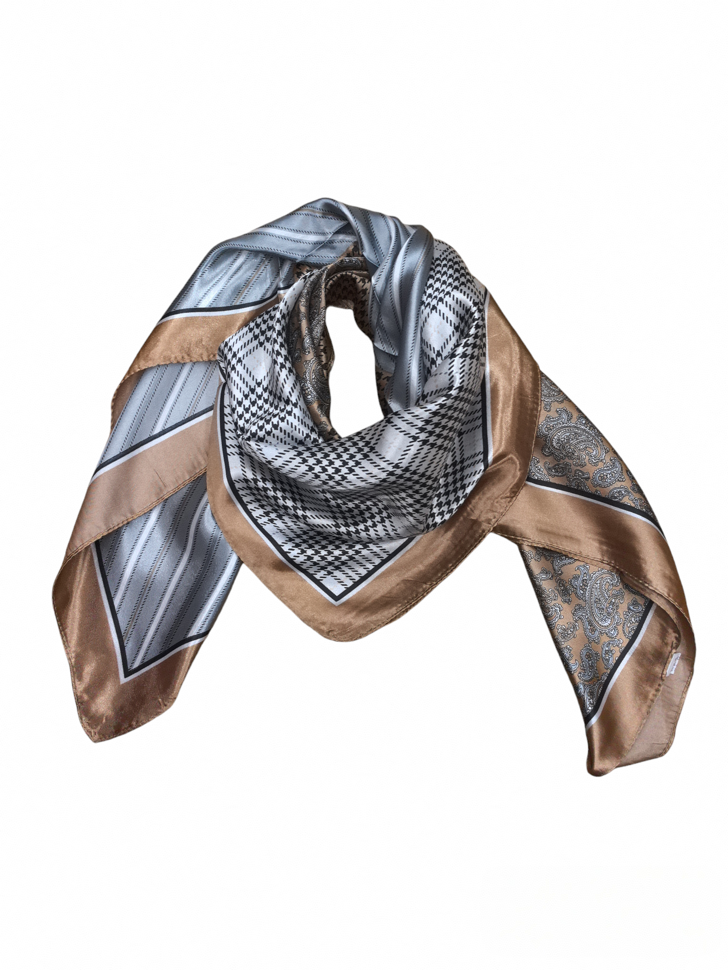 Foulard carré  90cm imprimé fantaisie (x10)#44