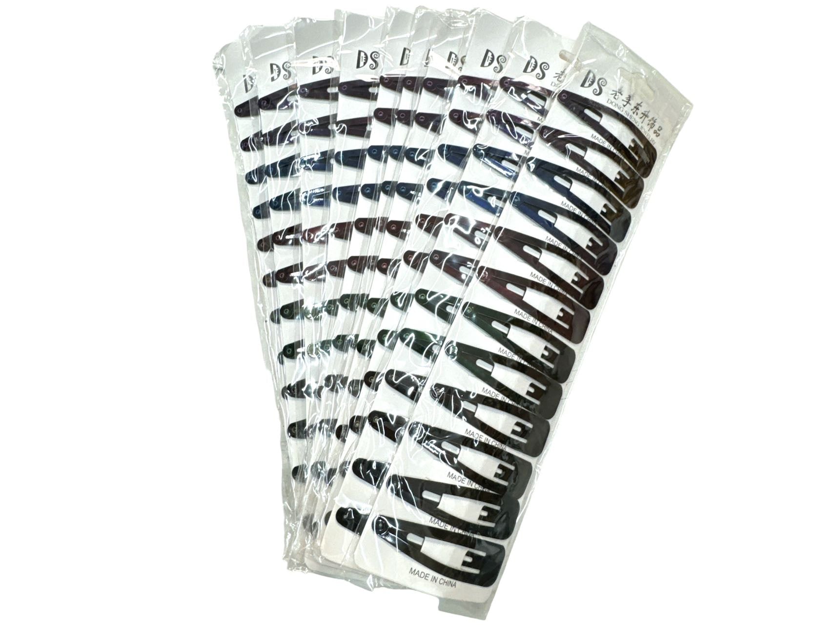 Plaque de 12 Barrettes cheveux simples (x10)    0,50€/plaque