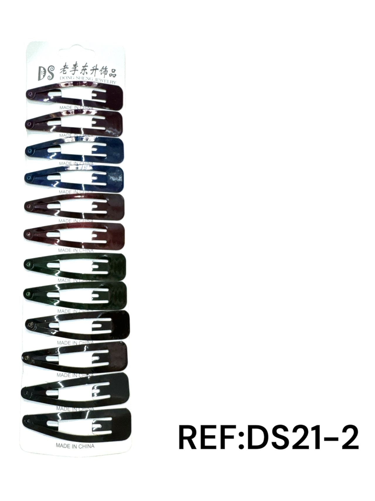 Plaque de 12 Barrettes cheveux simples (x10)    0,50€/plaque