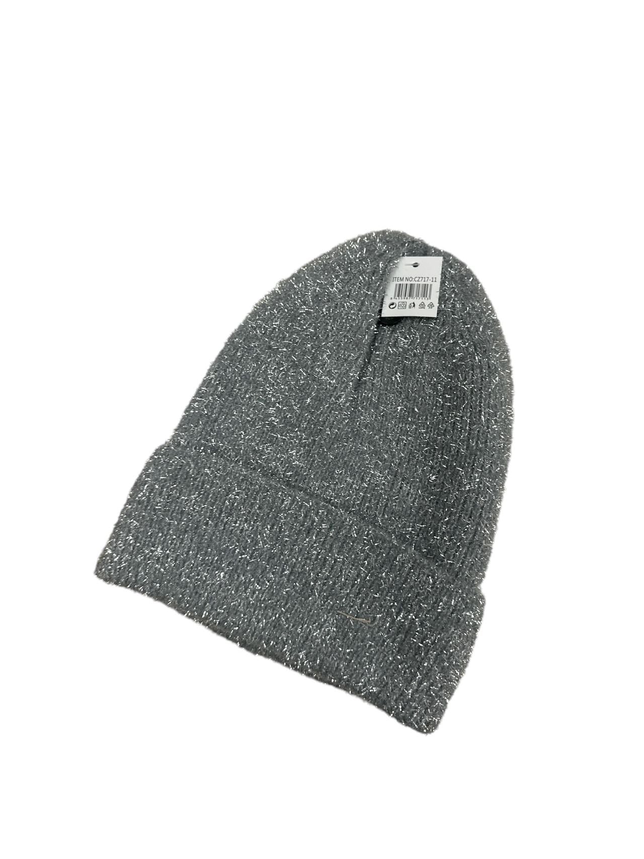 bonnet femme tricoté fil d'argent(x12)#11