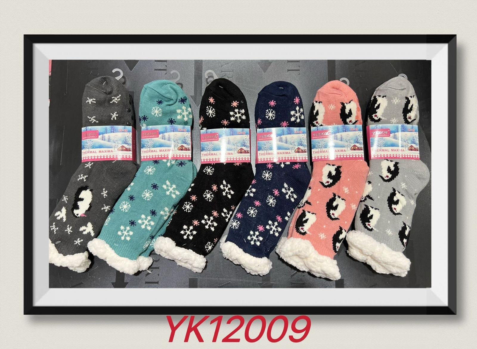 FEMME Chaussettes fourrées  Hiver  T35- 40  (x12)YK12009