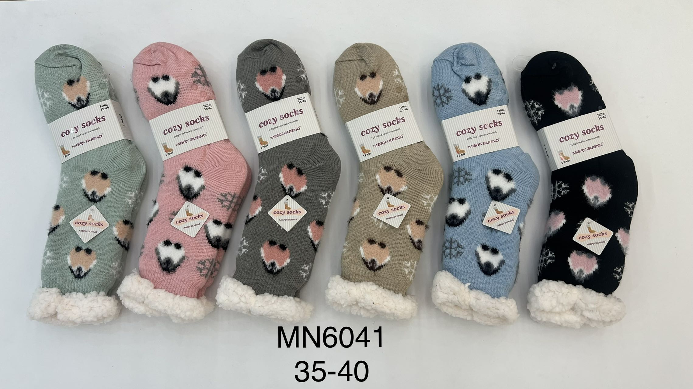 FEMME Chaussettes fourrées  Hiver  T35- 40  (x12)/6041