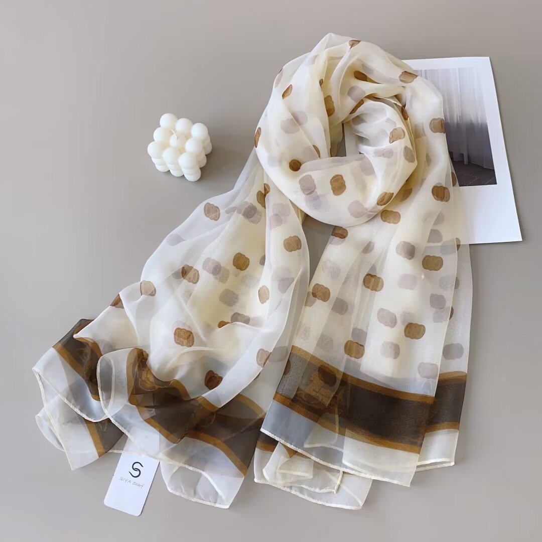 Foulards touche  soie motif mélange(x12)