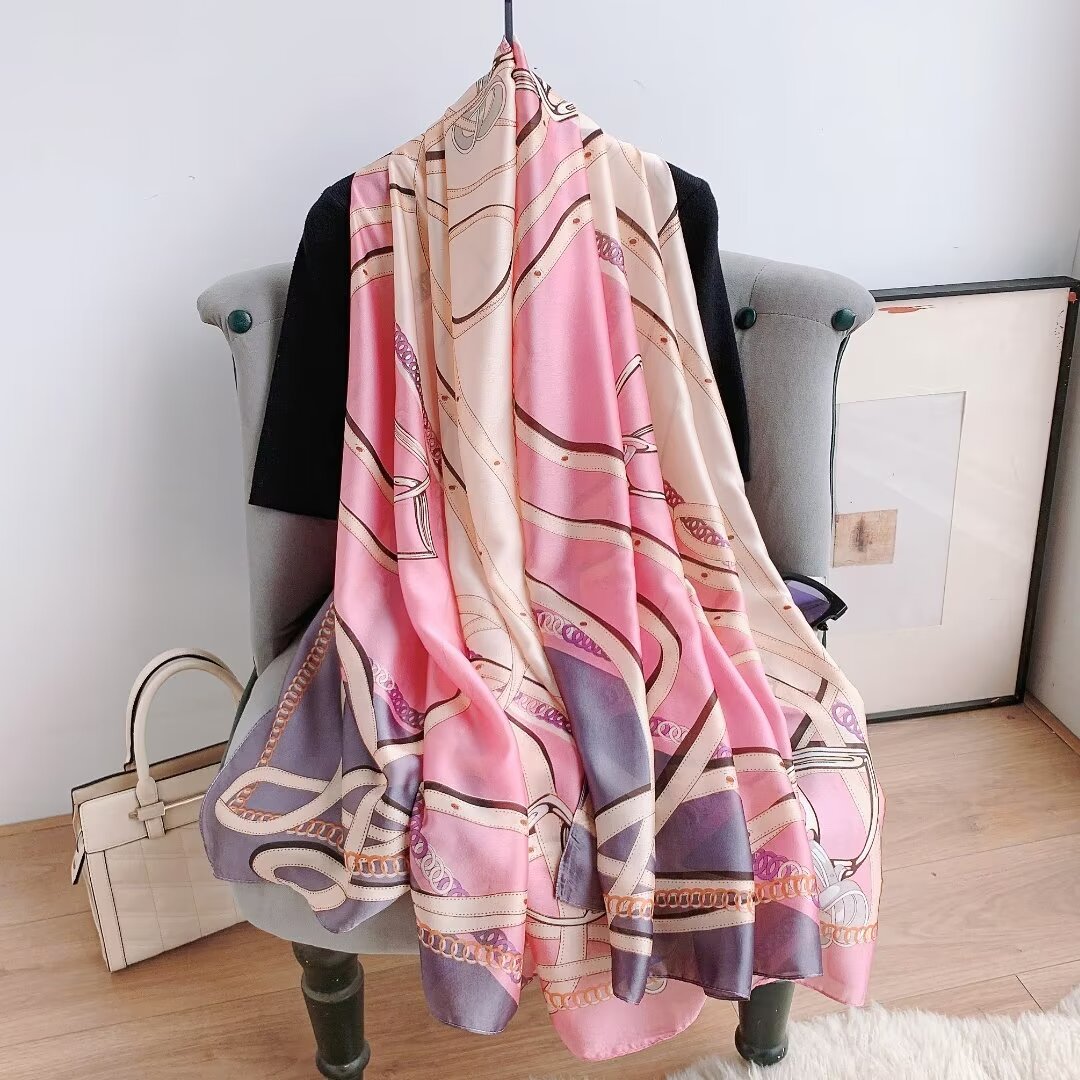 Foulards touche  soie motif mélange(x12)