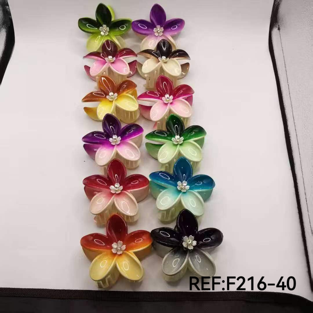 pinces  cheveux  forme  fleur (x12)#40