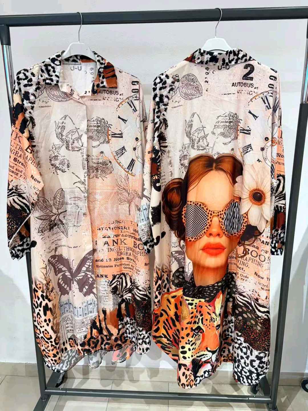 Robe Chemise Longue Imprimée (x6)