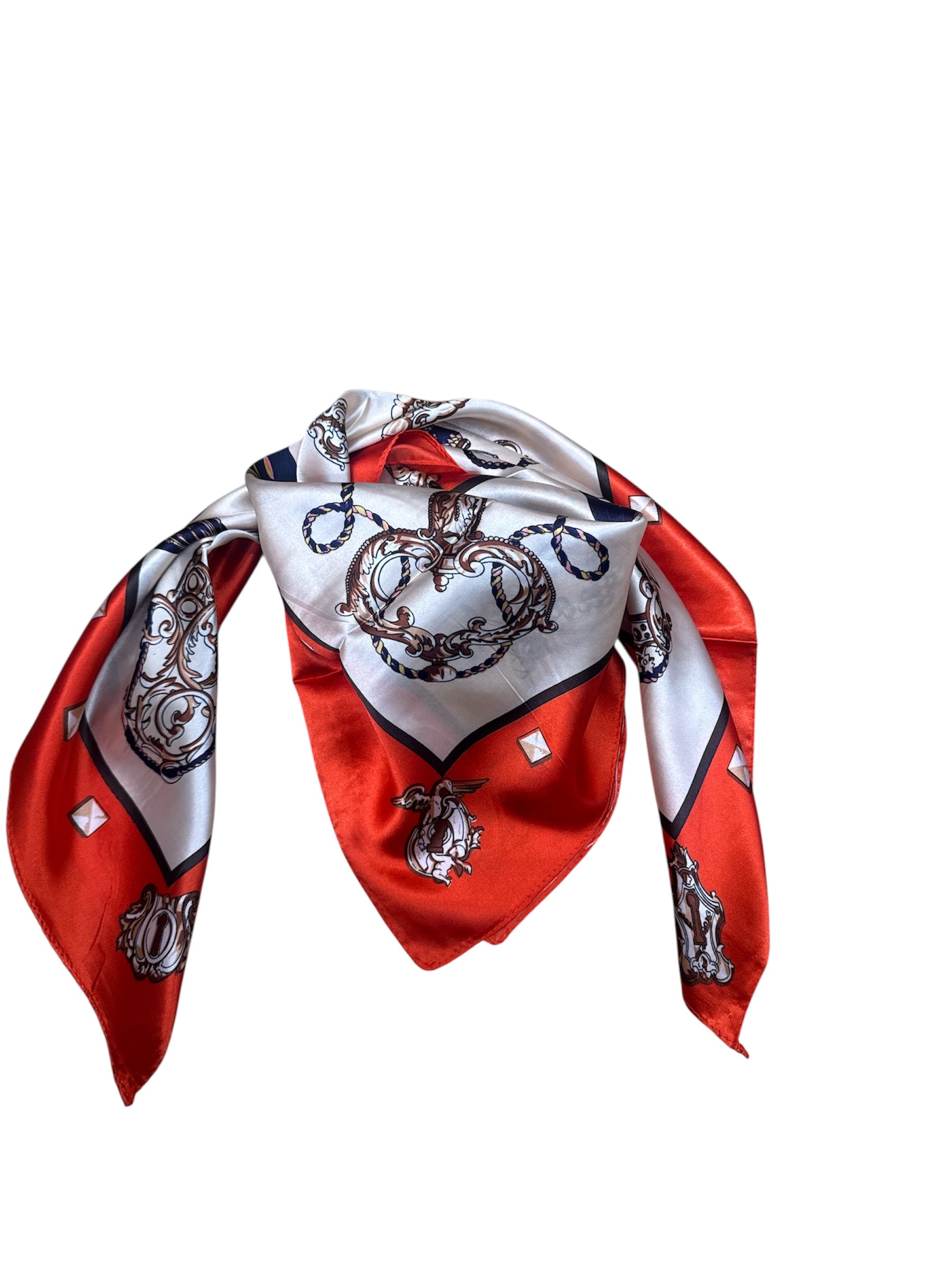 Foulard carré  90cm imprimé fantaisie (x10)#25