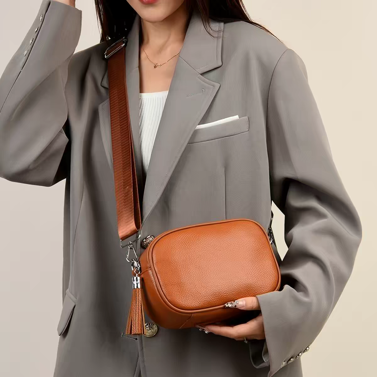 Sac bandoulières - Cuir véritable Femme (X6)