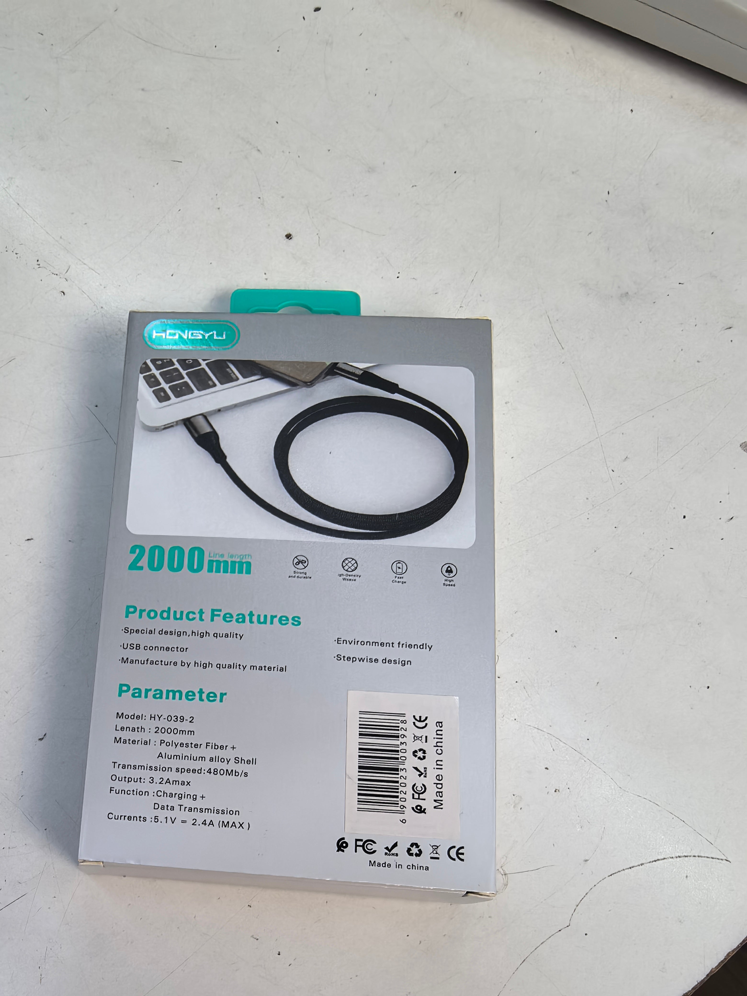 IPHONE -  chargeur câble 2M    (x12)