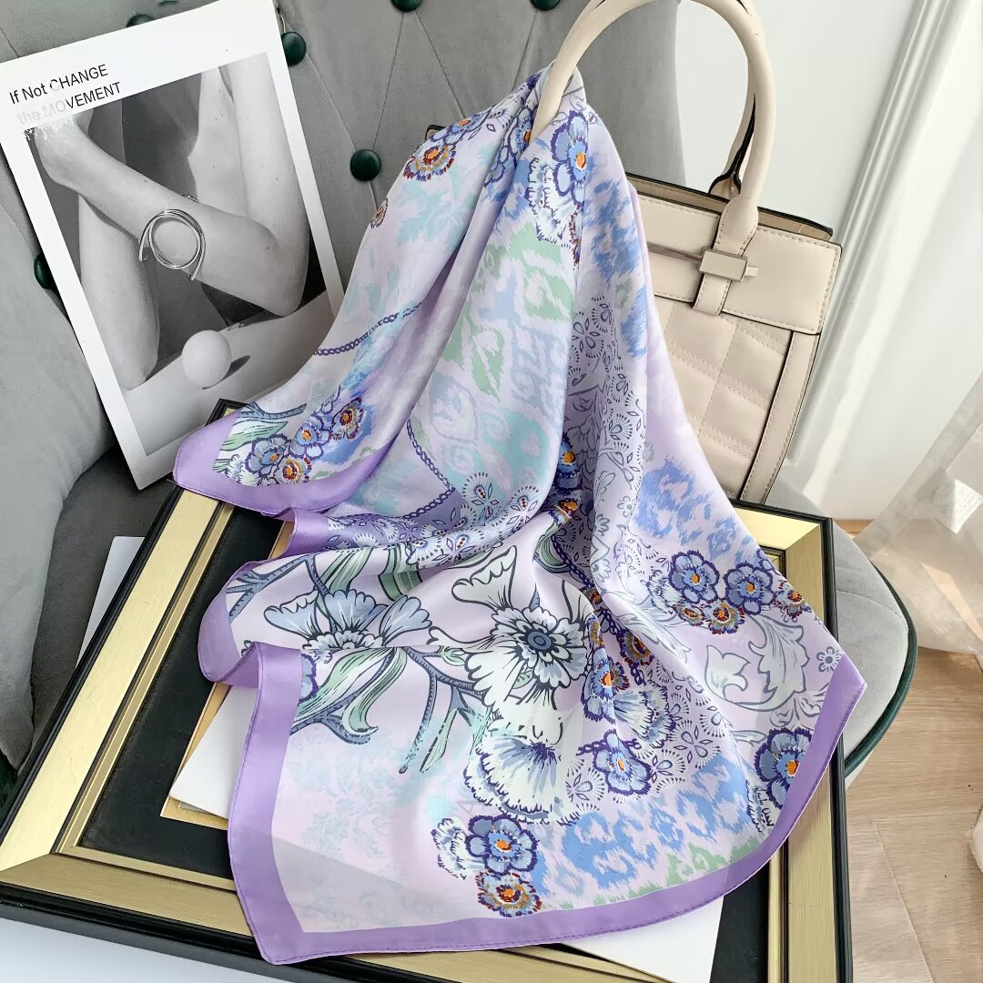 Foulard Carré touche soie 70cmx70cm (x12)#14