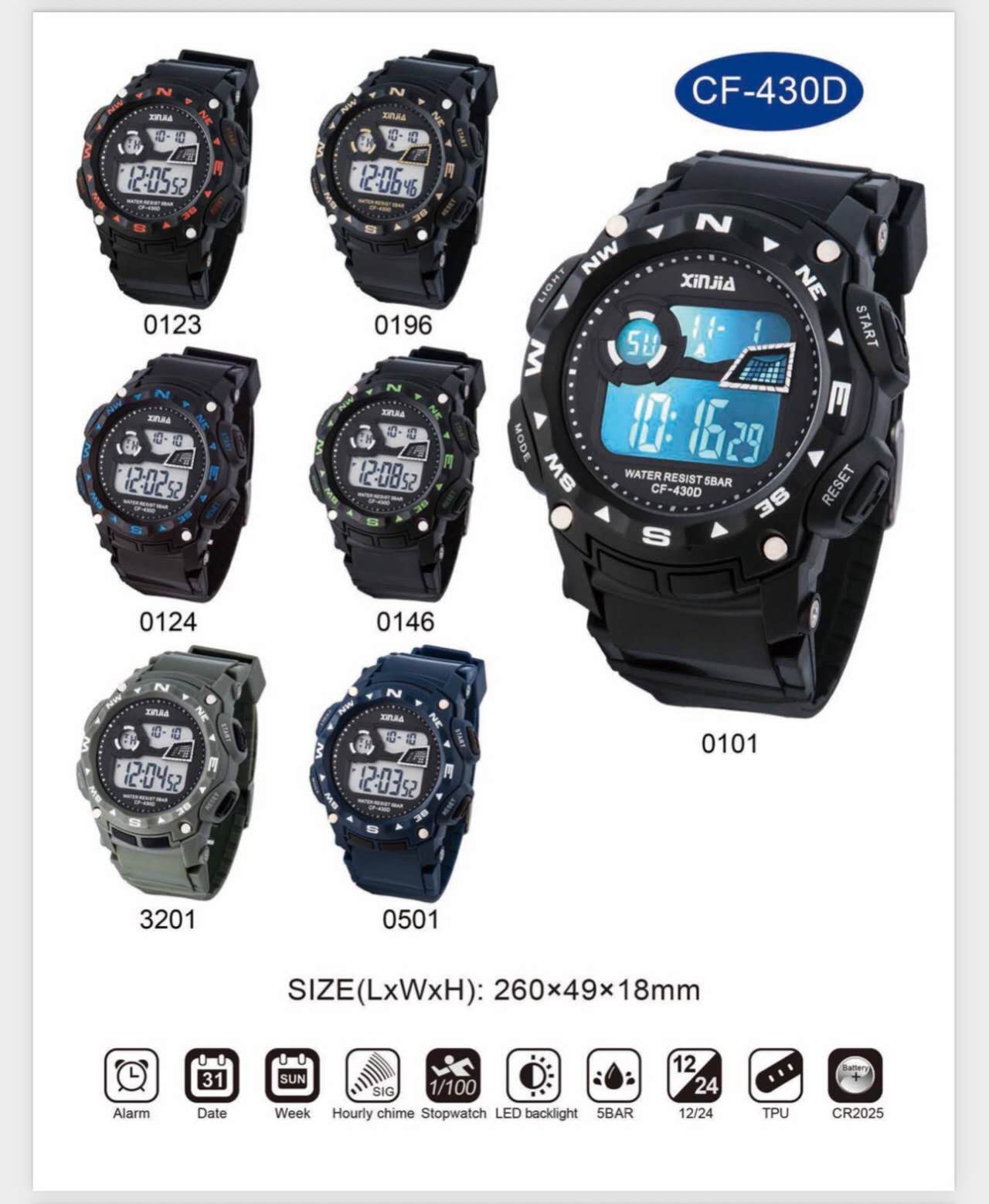 LOT DE 12 -  montres sport homme  (x12)#430