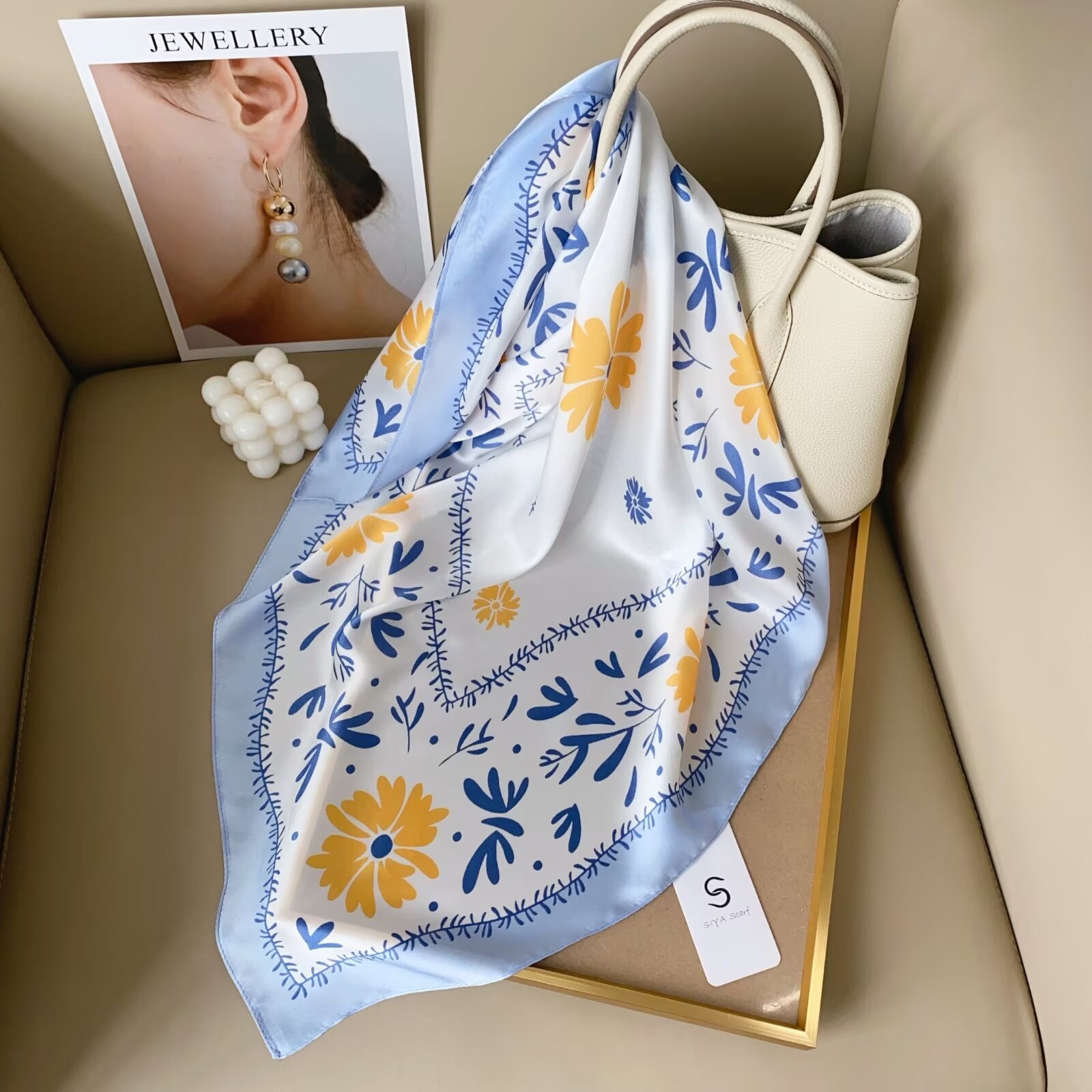 Foulard Carré touche soie 70cmx70cm (x12)#16