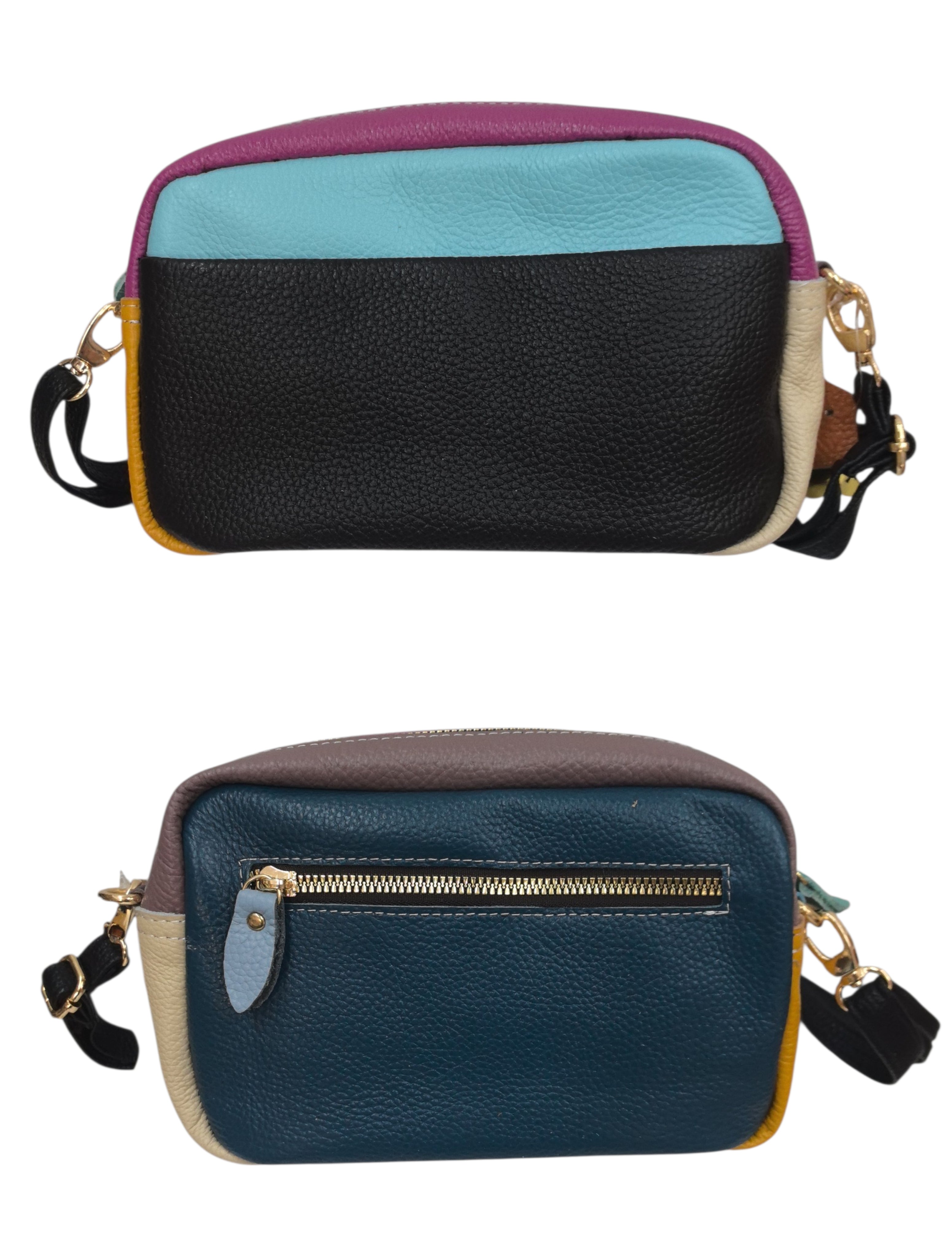 Sac multicouleur- Cuir véritable couleur (X6)