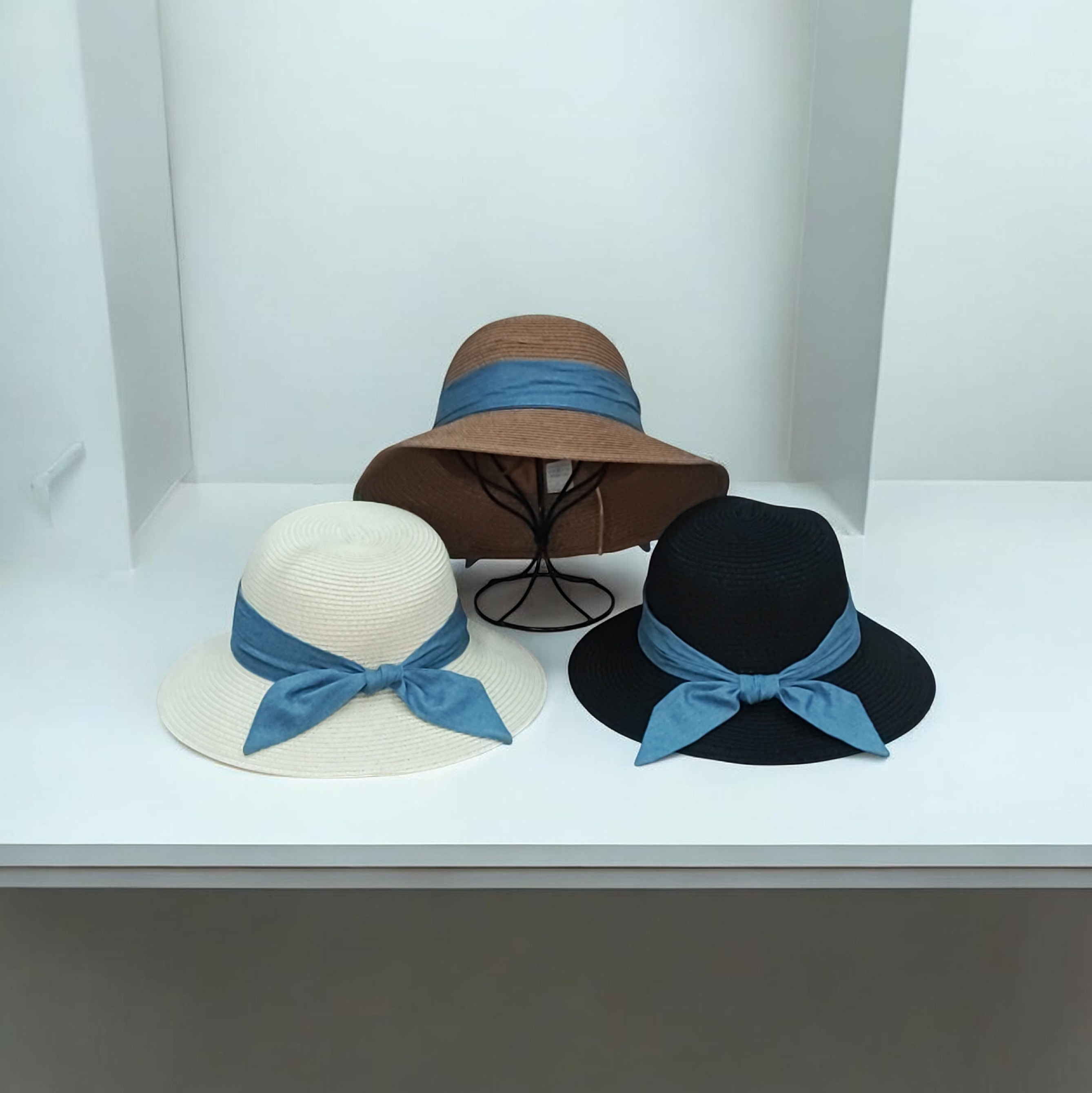 Chapeau paille ruban Noeud(x12)#11