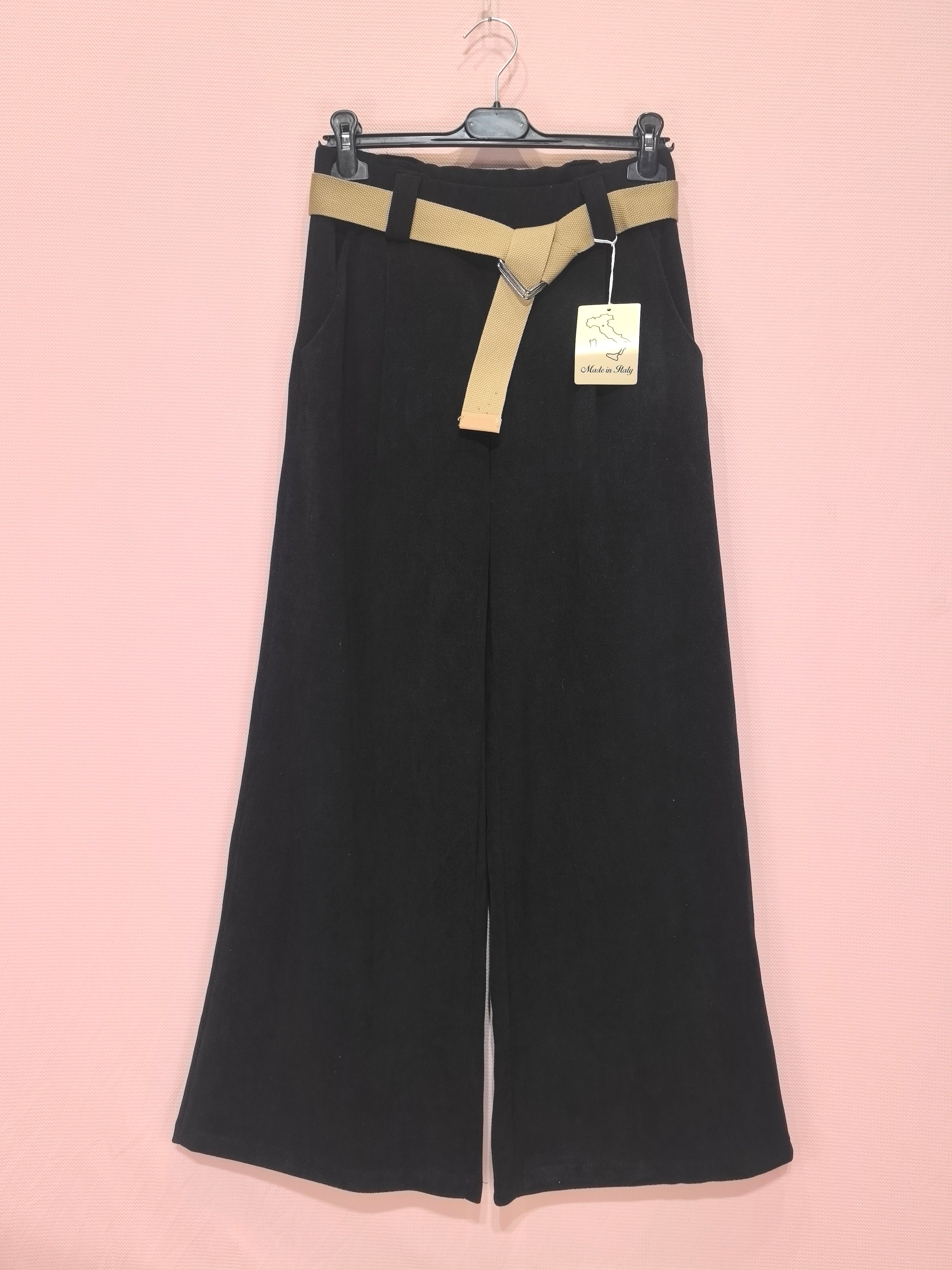 Pantalon large en tissu texturé au toucher doux (x6)