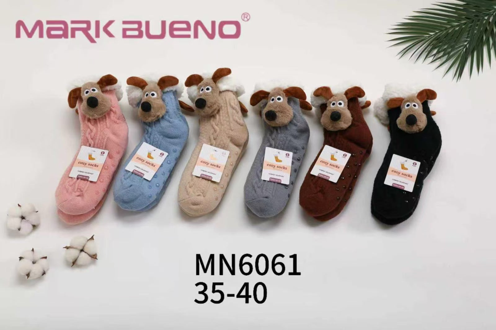 FEMME Chaussettes chaussons fourrées  T35-40  (x12)/6061