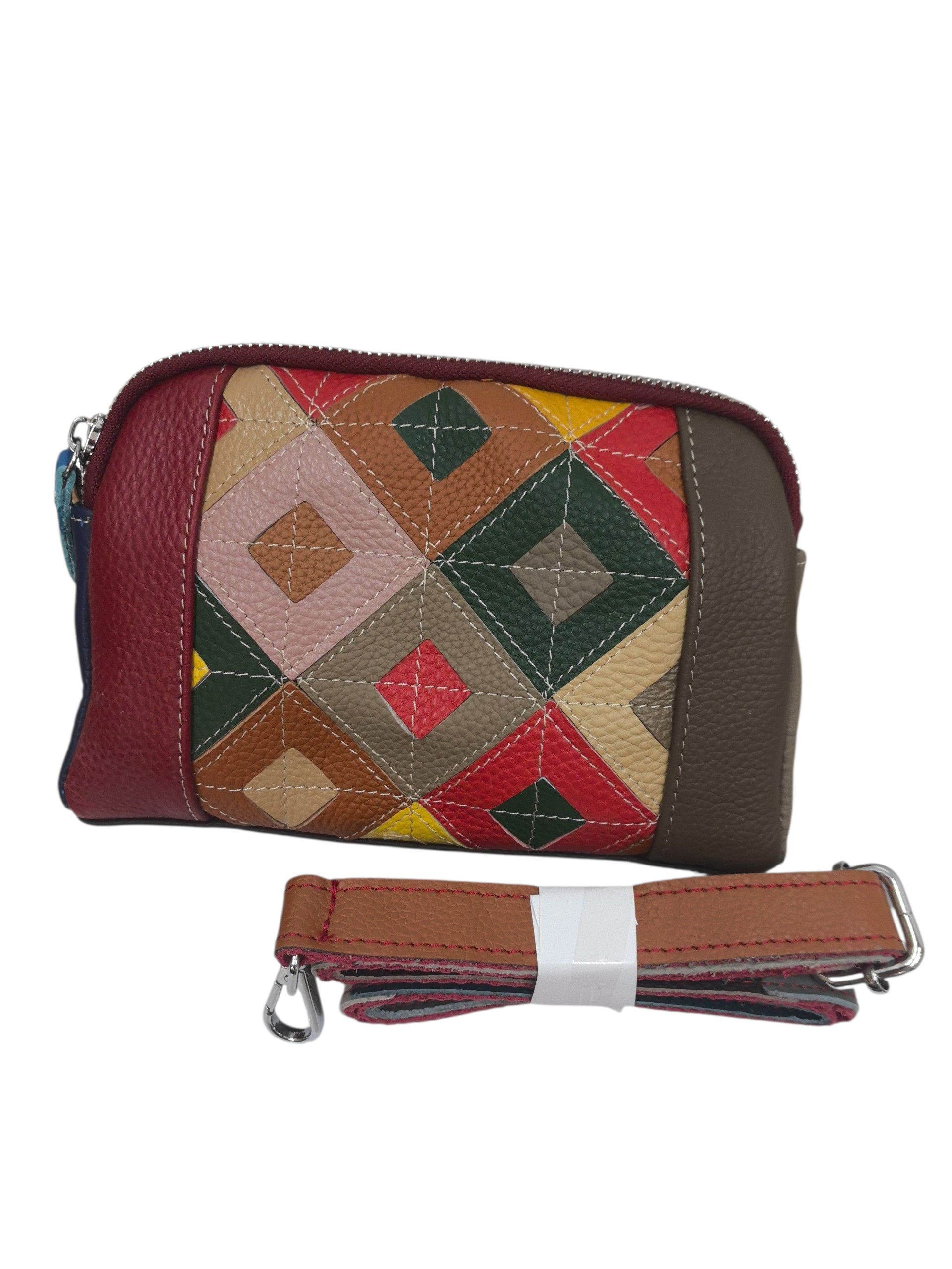 Sac bandoulière en cuir patchwork(x6)