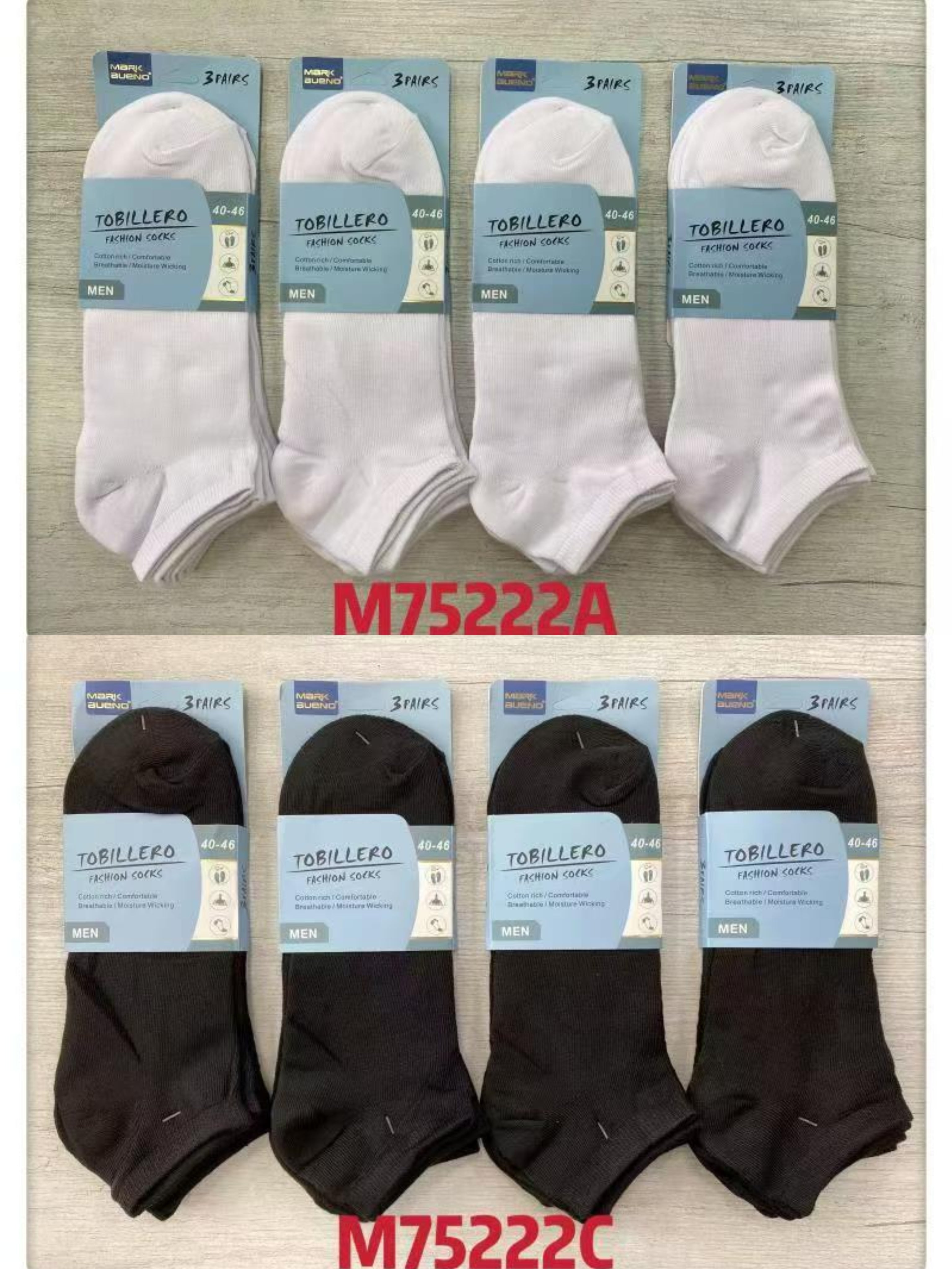 HOMME Chaussettes socquettes coton  (x24)#M75222