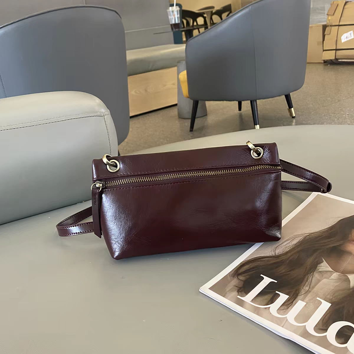 Sac bandoulière cuir véritable modèle Asana (X6)