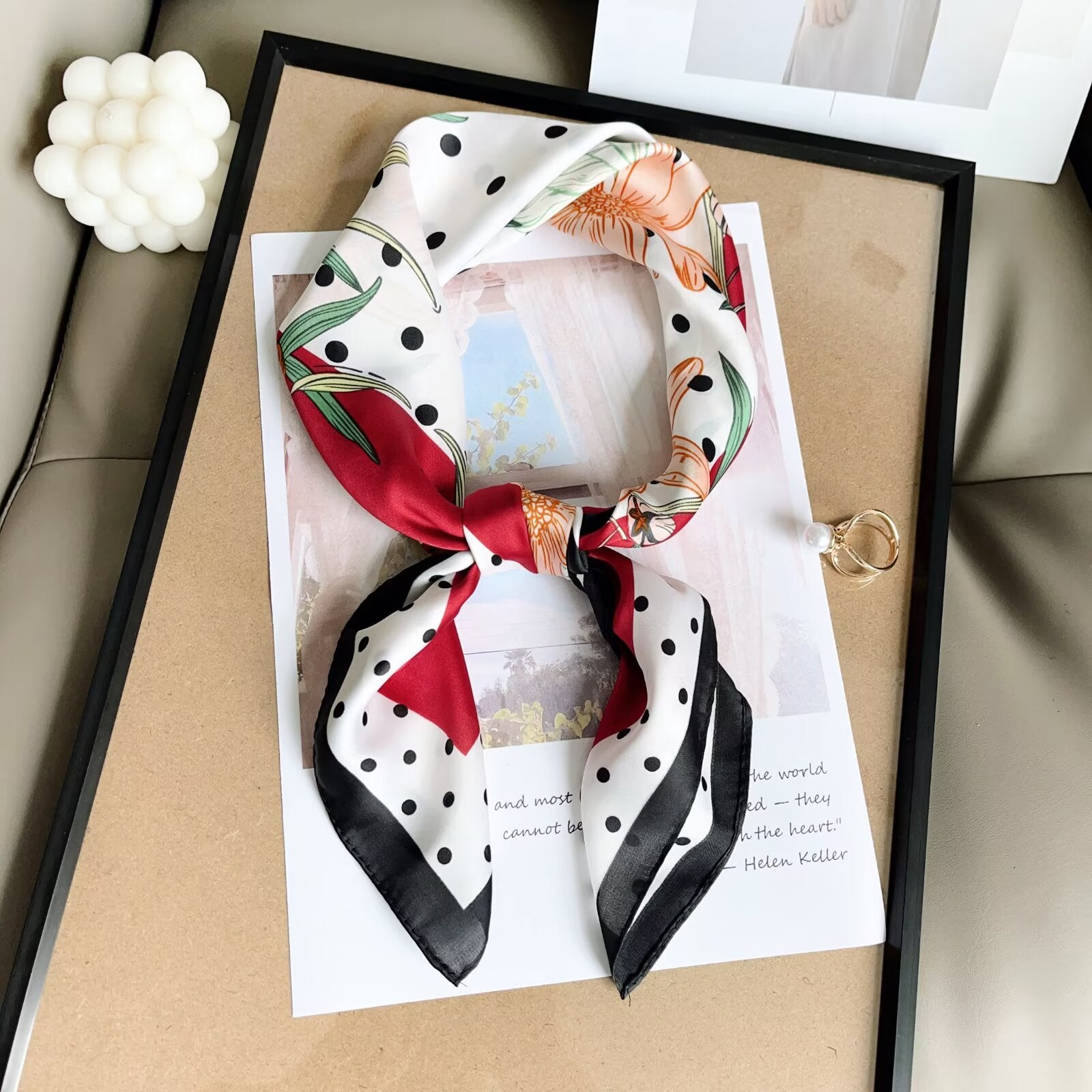 Foulard Carré touche soie 70cmx70cm (x12)#25