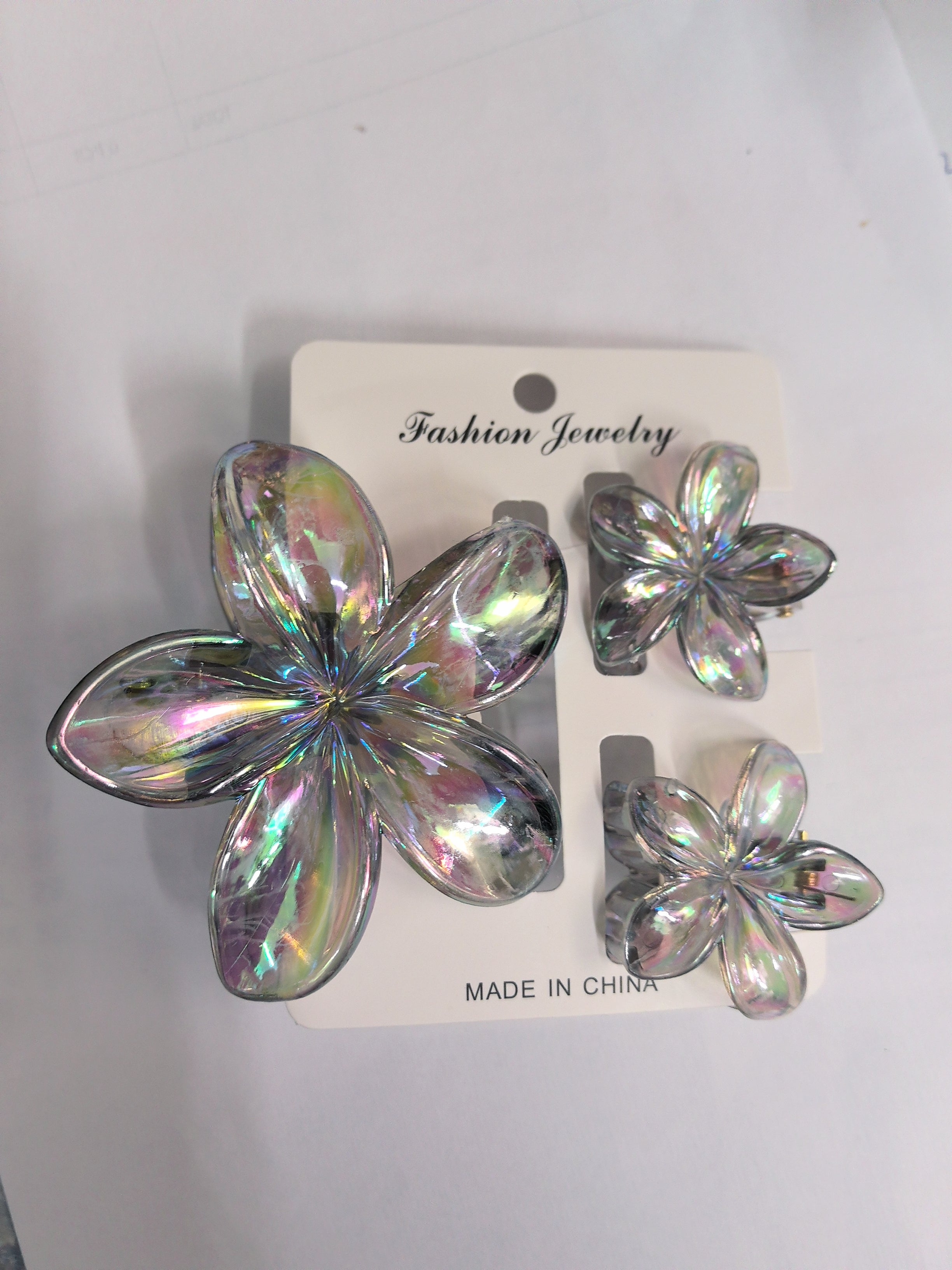 Lot de 3 Pinces à Cheveux motif Fleur (×12)#26