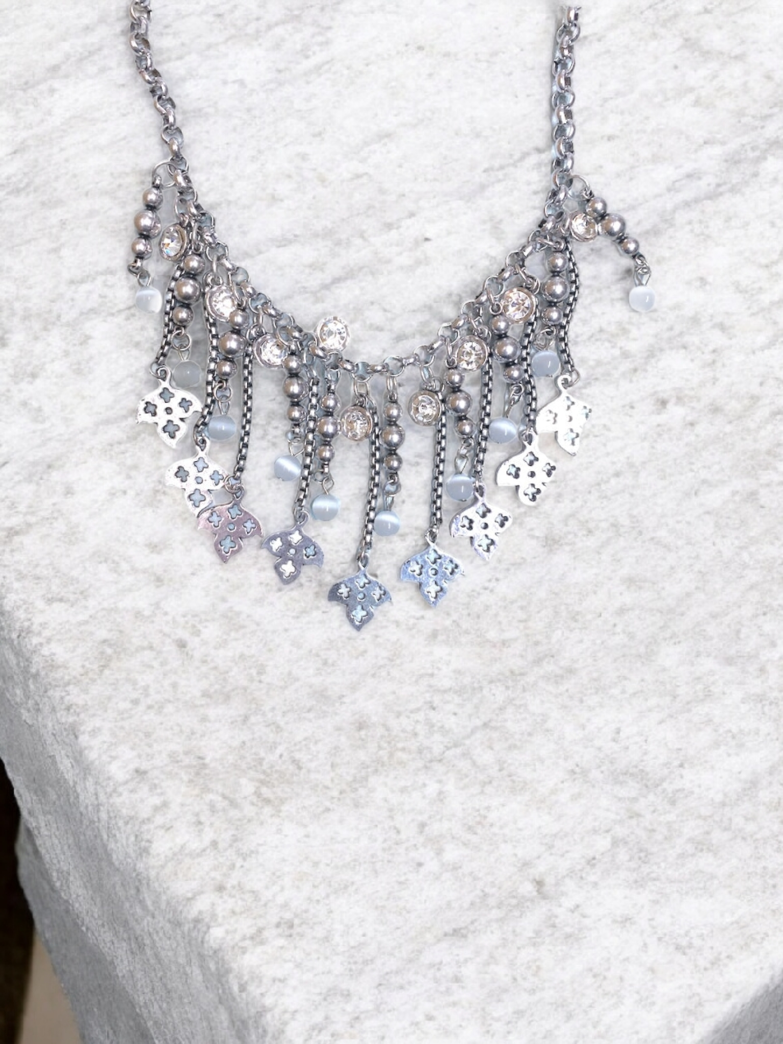 Collier fantaisie trèfle#CD207