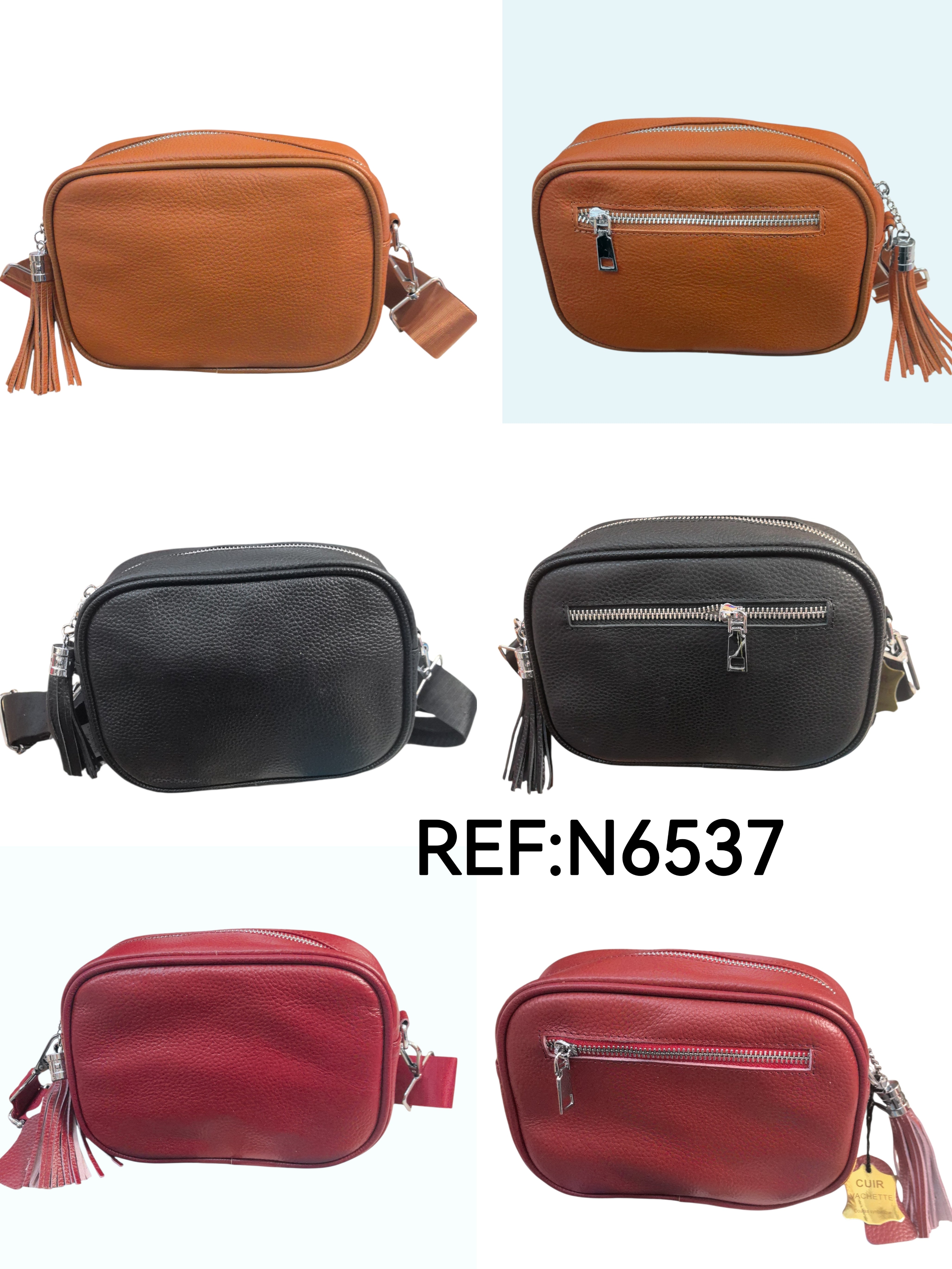 Sac bandoulières - Cuir véritable Femme (X6)