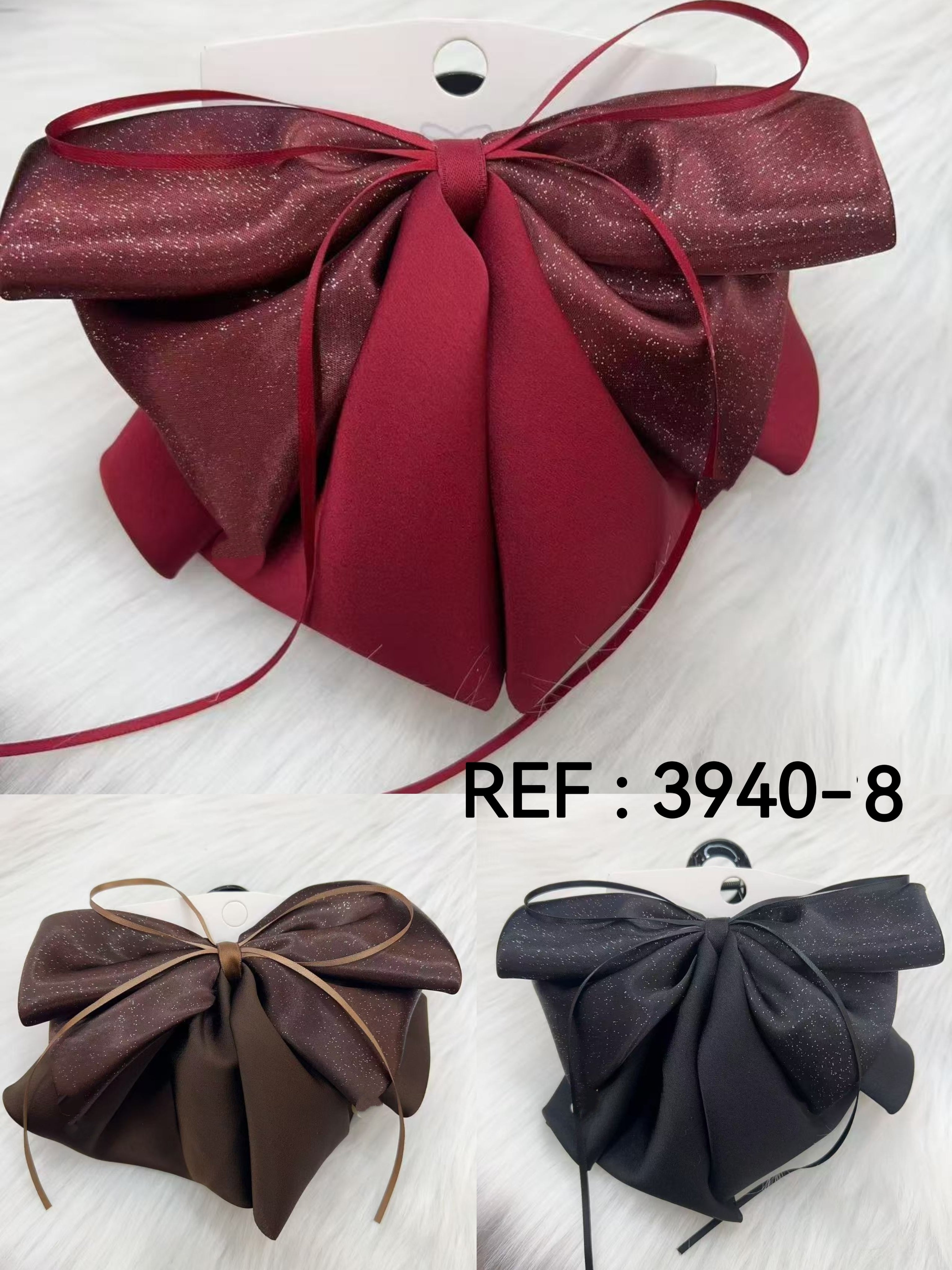 Pinces à cheveux élégant avec nœud(x6)#8