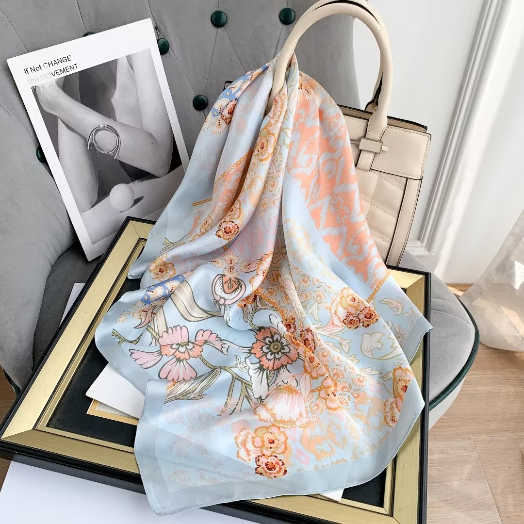 Foulard Carré touche soie 70cmx70cm (x12)#14