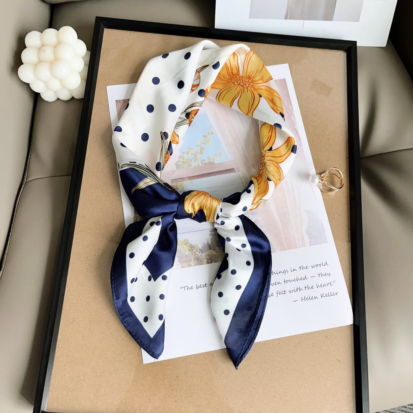 Foulard Carré touche soie 70cmx70cm (x12)#24