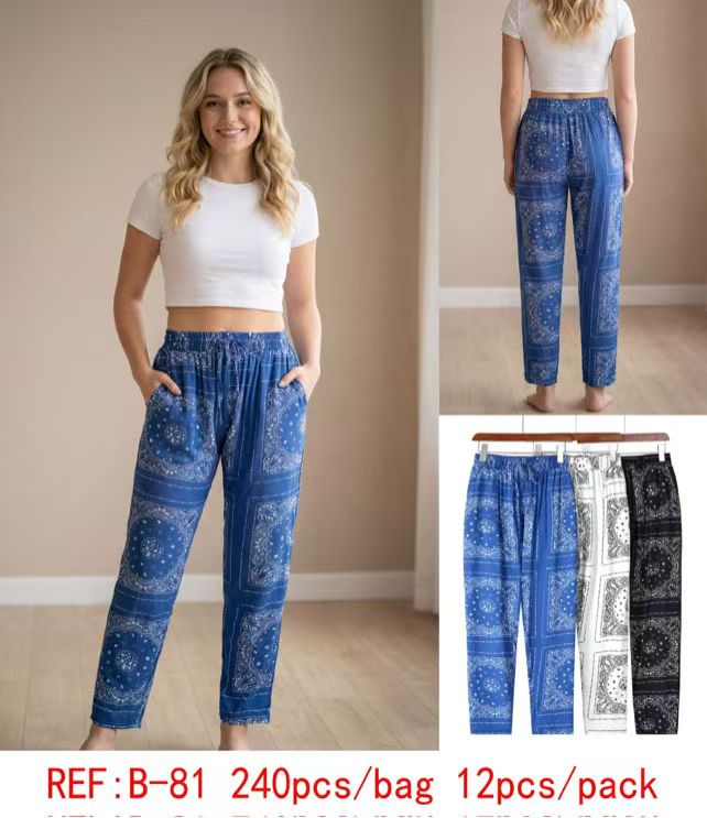 Pantalon Fluide Imprimé  (x12)#81