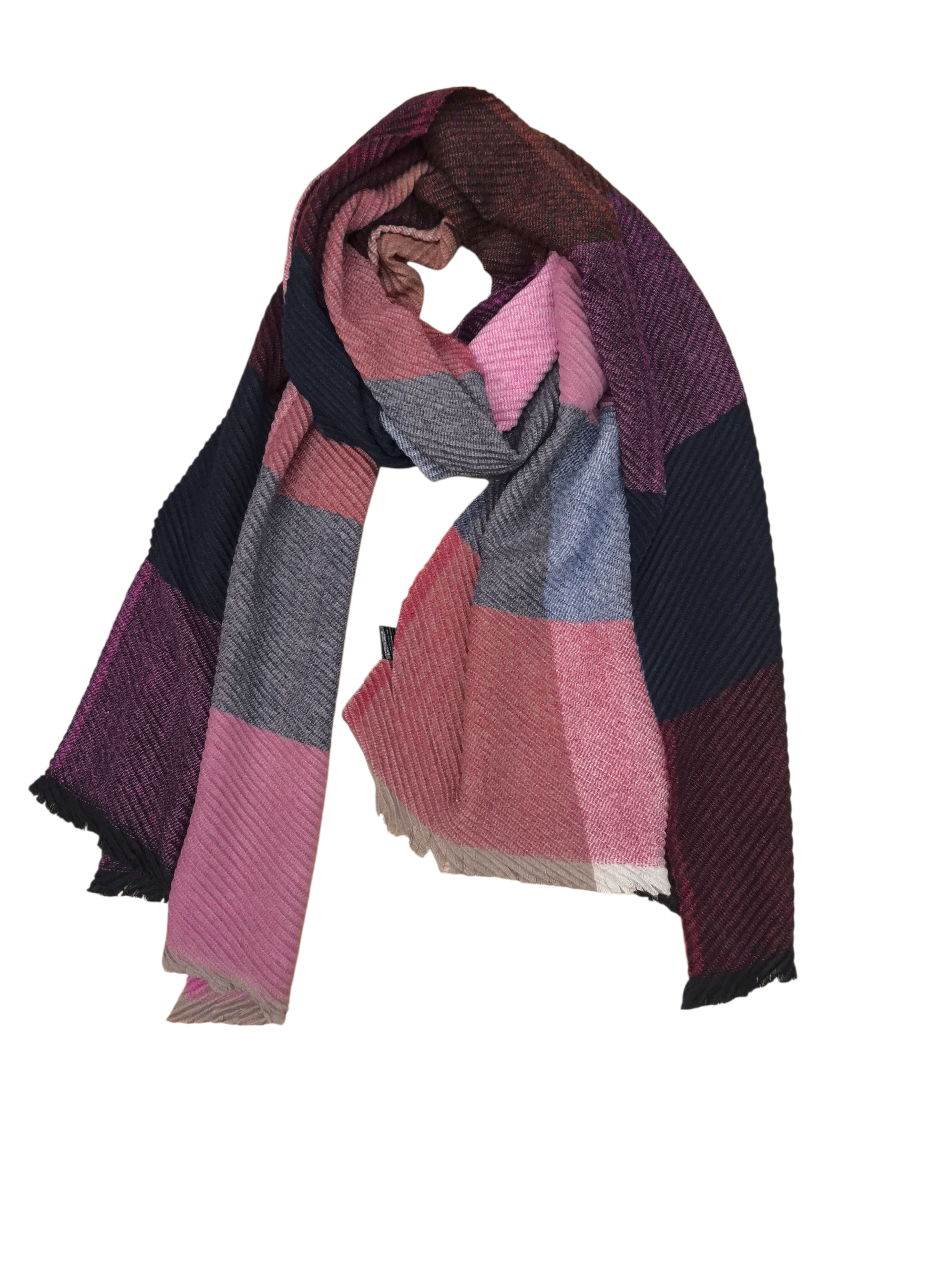 Écharpe châle motif  carreaux (x4)#2