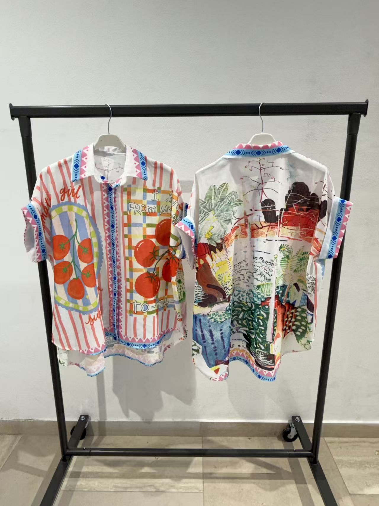 Chemise OverSize Imprimé Graphique (x6)