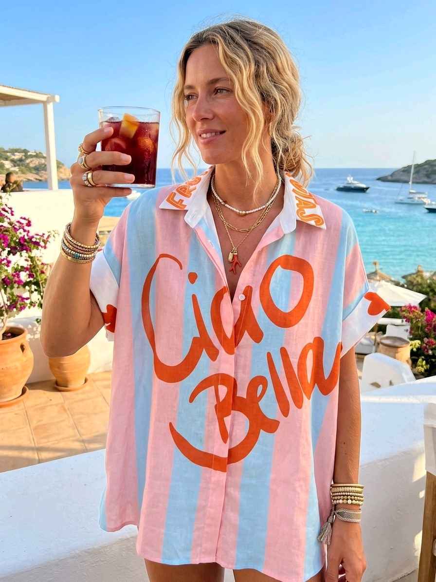 Chemise OverSize Imprimé Graphique (x6)