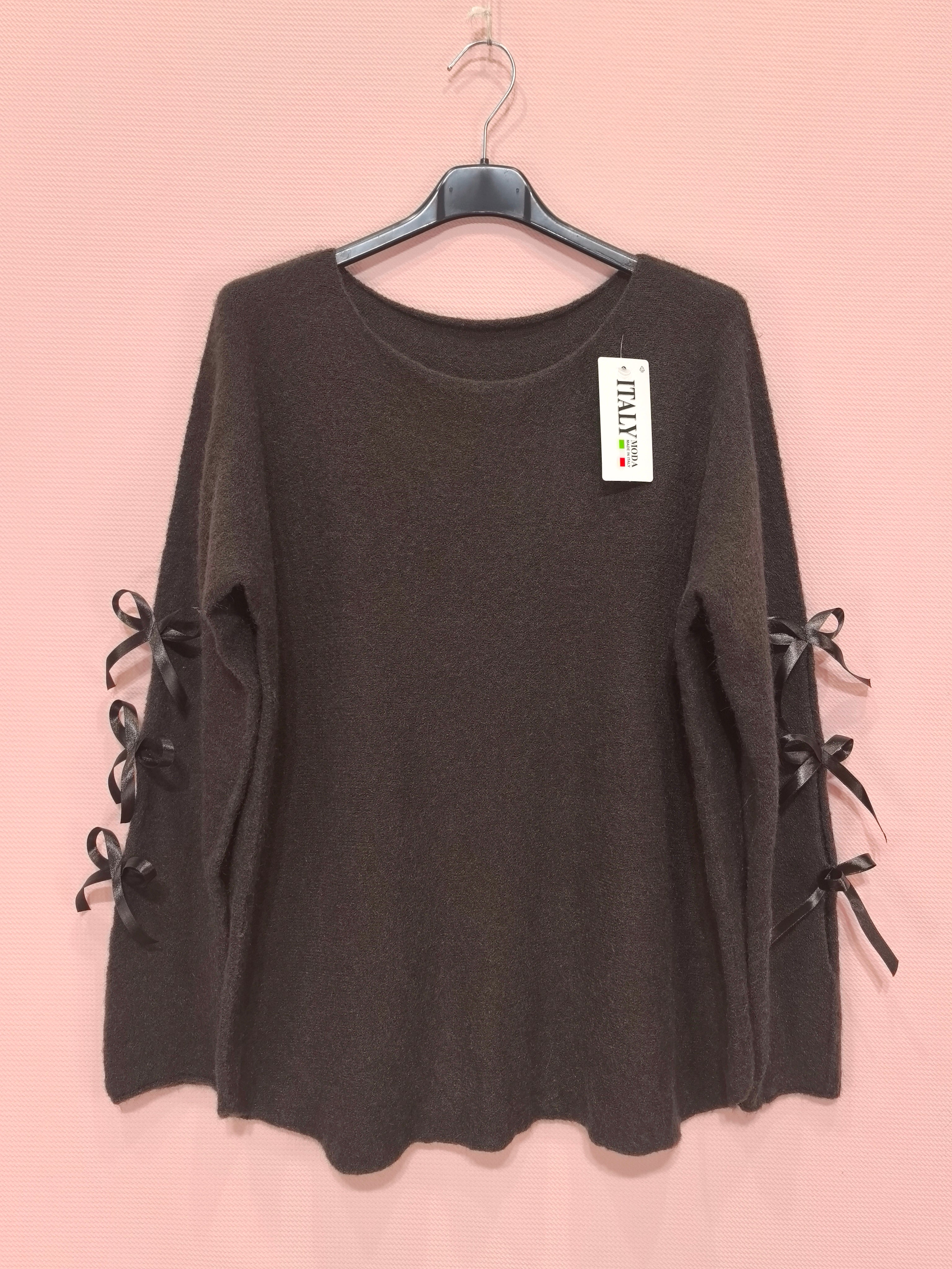 Pull avec nœuds satinés sur les manches （X8）