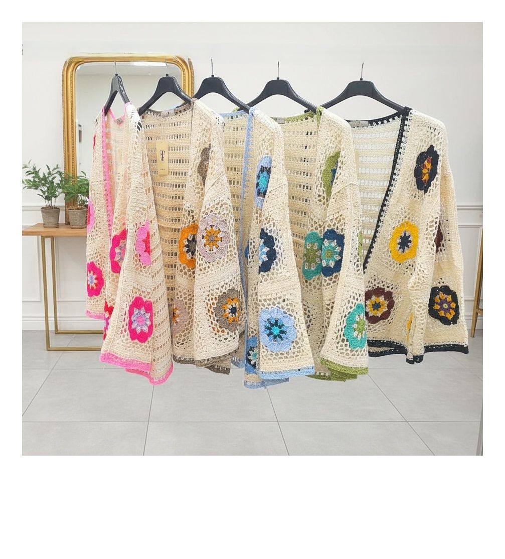 Gilet En Crochet
Style "Granny Square"(x6)
