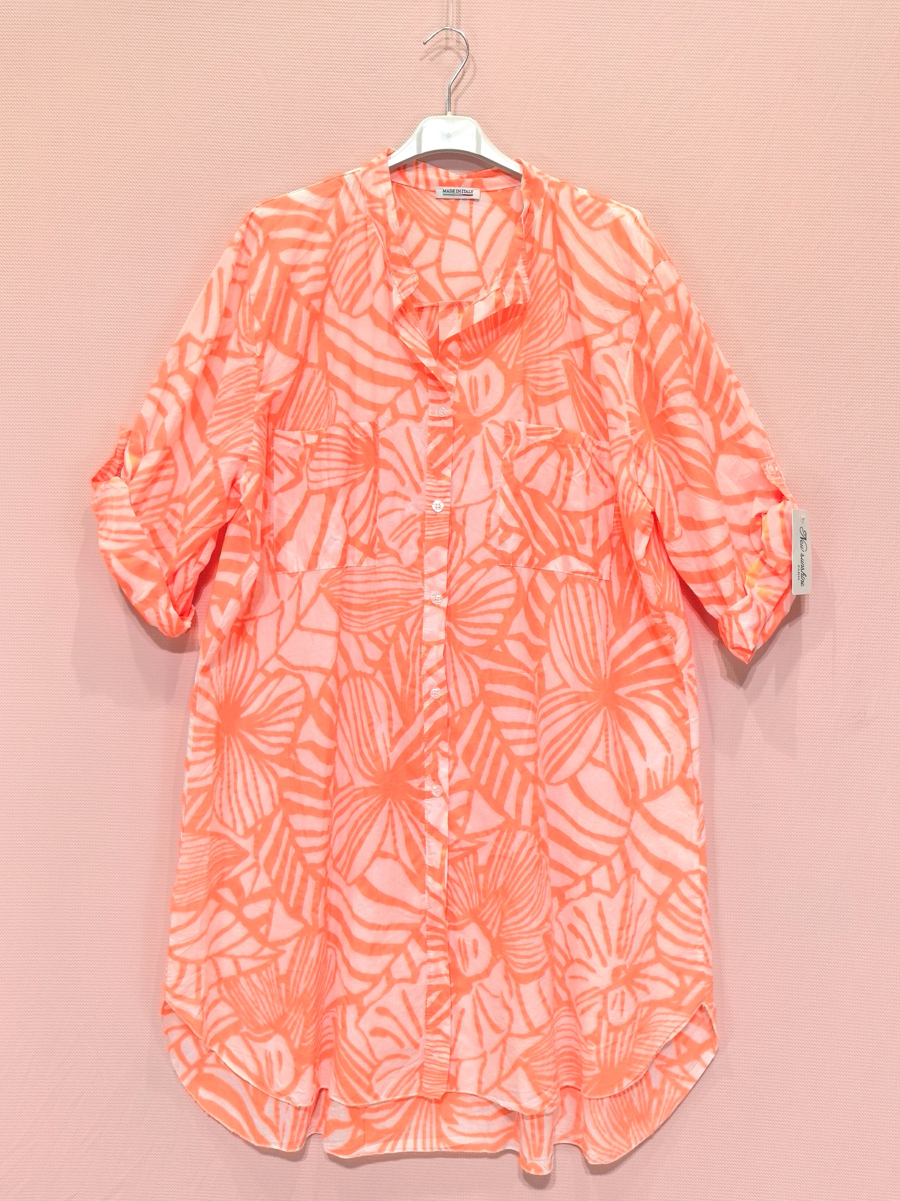 Robe chemise imprimée fluo (x6)