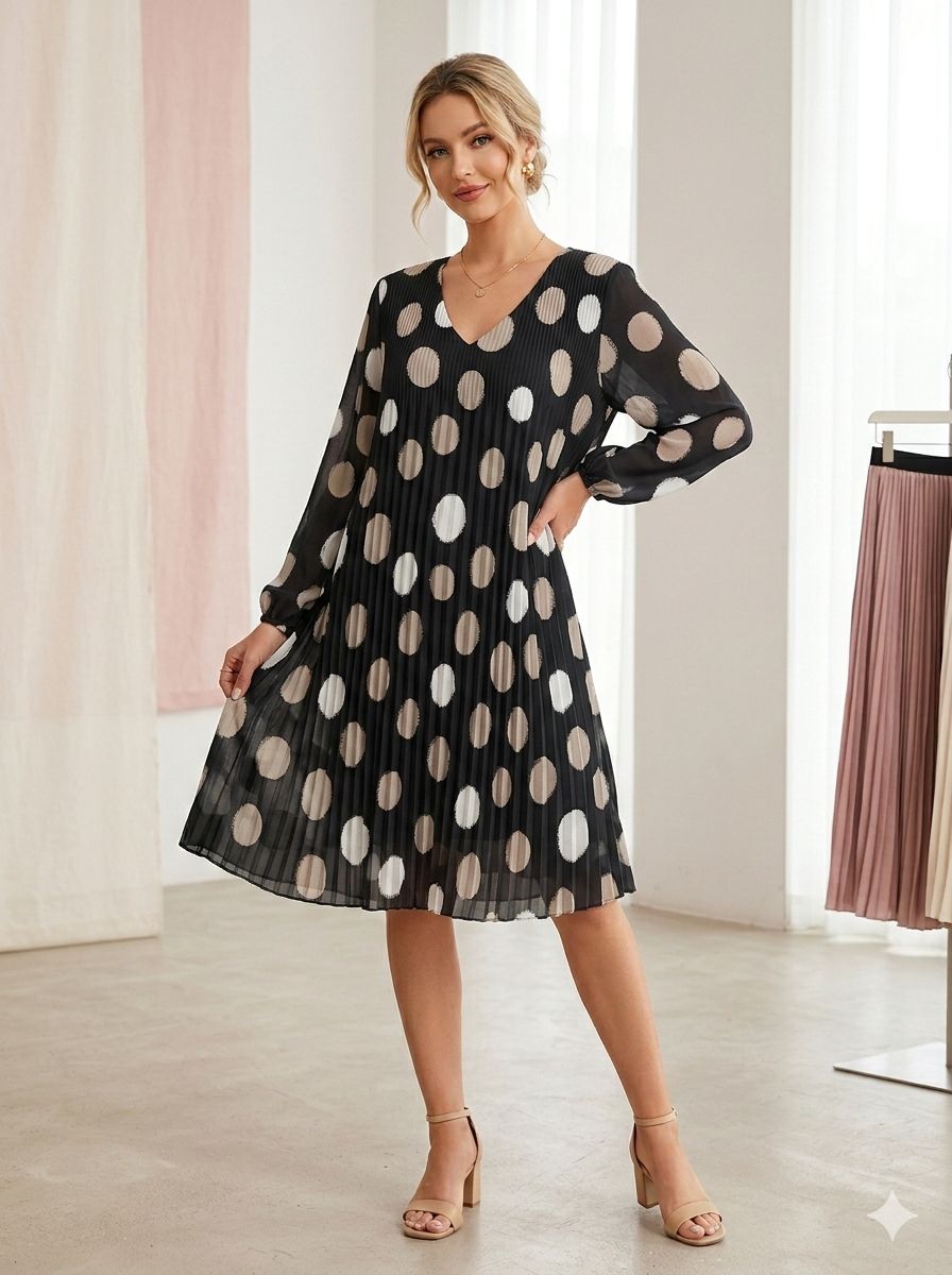 Robe Plissé Imprimée    (x6）